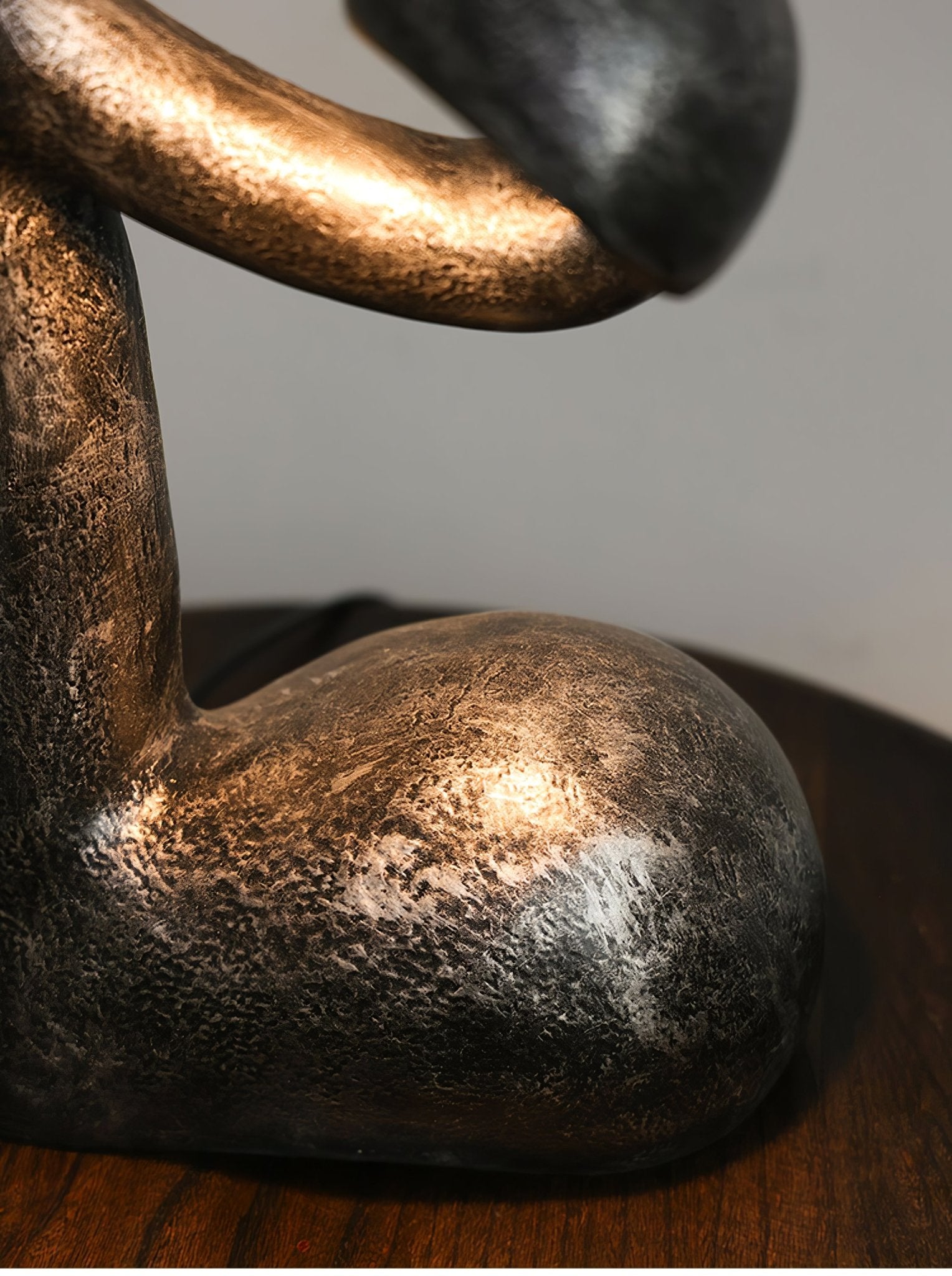 Twist  Black Sculptural Table Lamp