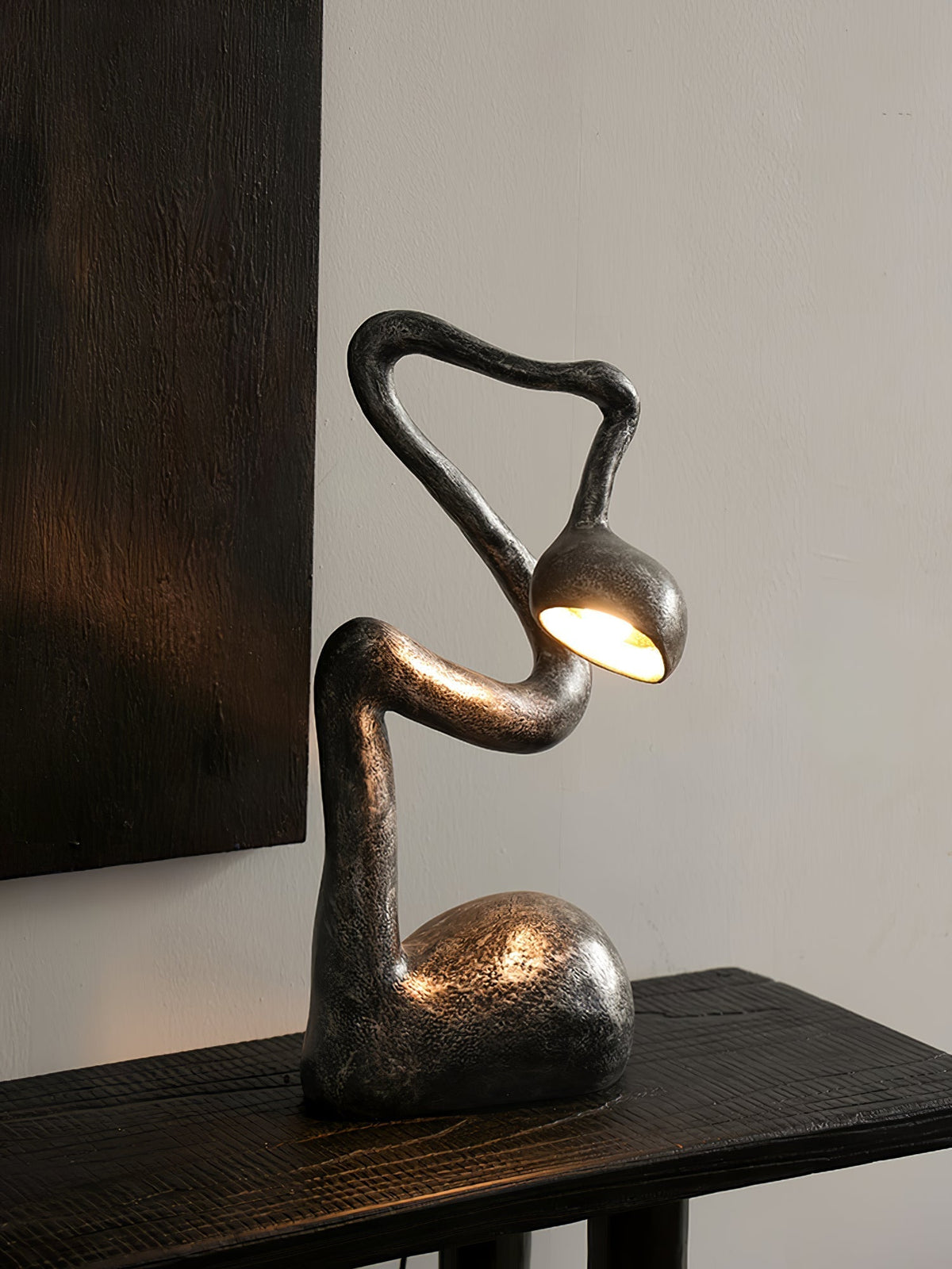 Twist  Black Sculptural Table Lamp