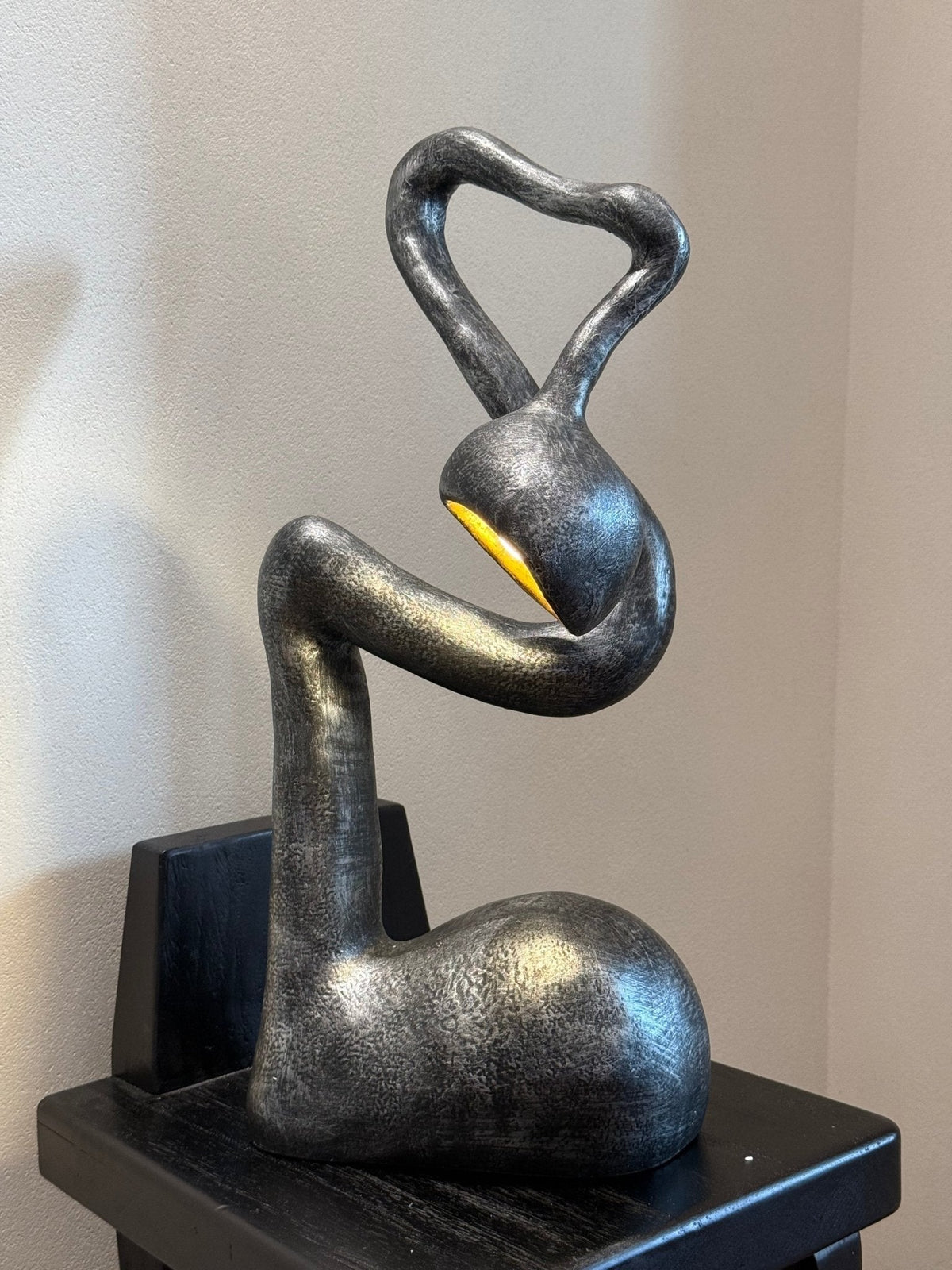 Twist  Black Sculptural Table Lamp