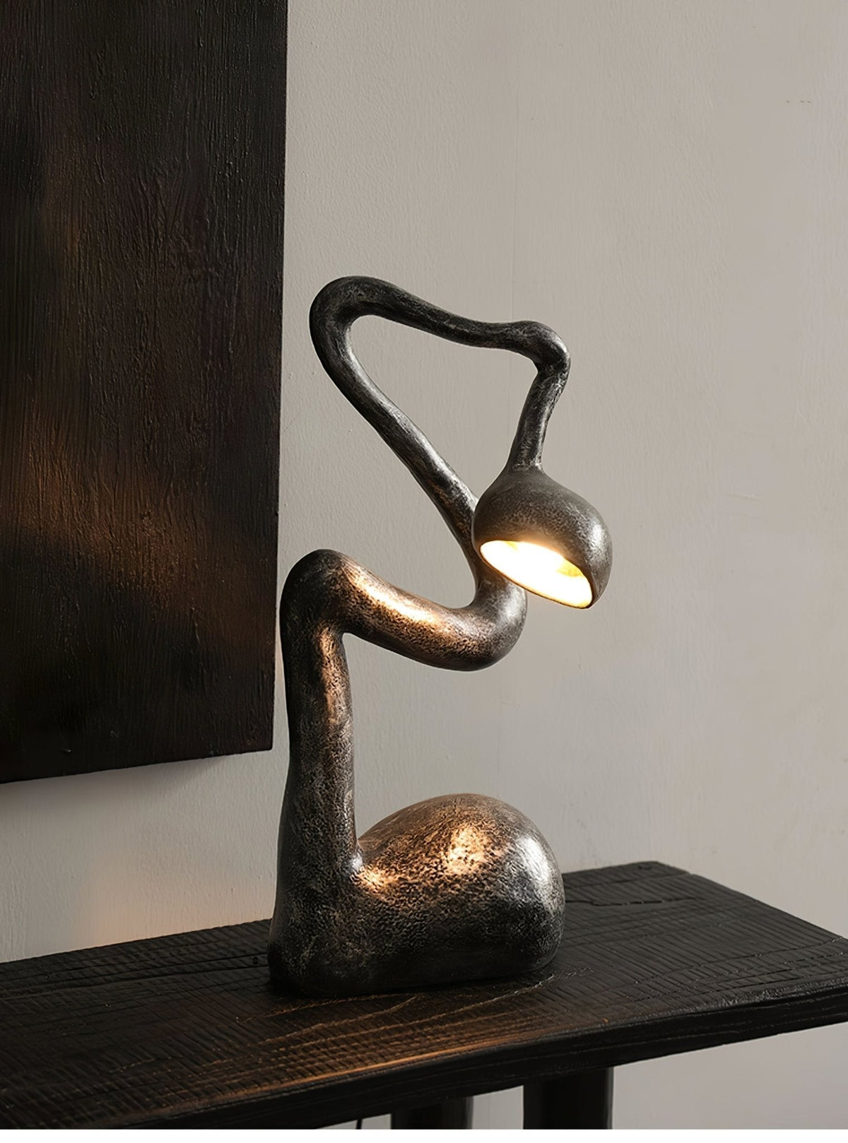 Twist  Black Sculptural Table Lamp
