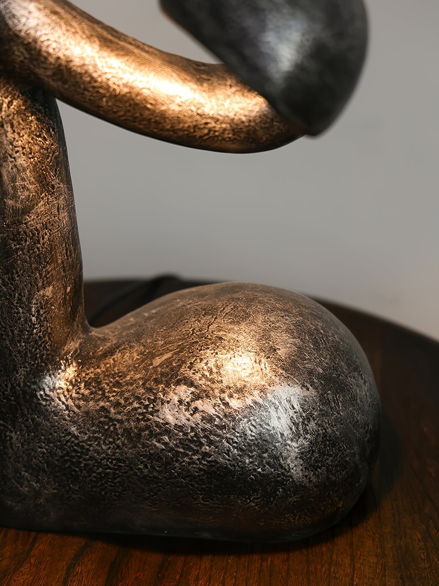 Twist  Black Sculptural Table Lamp