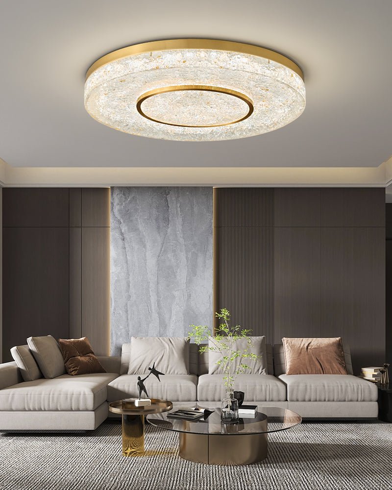 Auraora Ceiling Lamp Mysterious Circle Brass Resin