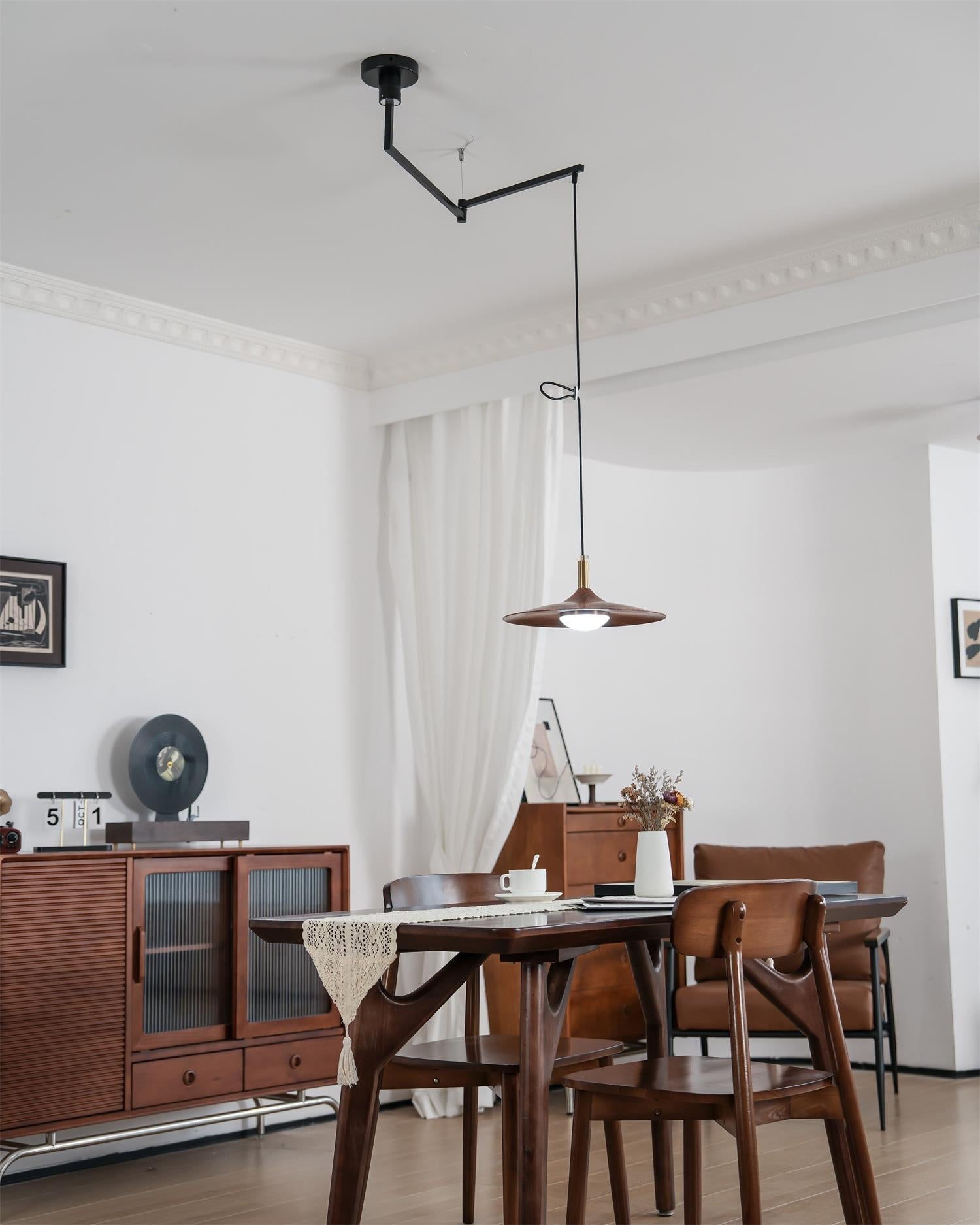 Veylo Adjustable Swing Arm Pendant Light - Neutral Decor