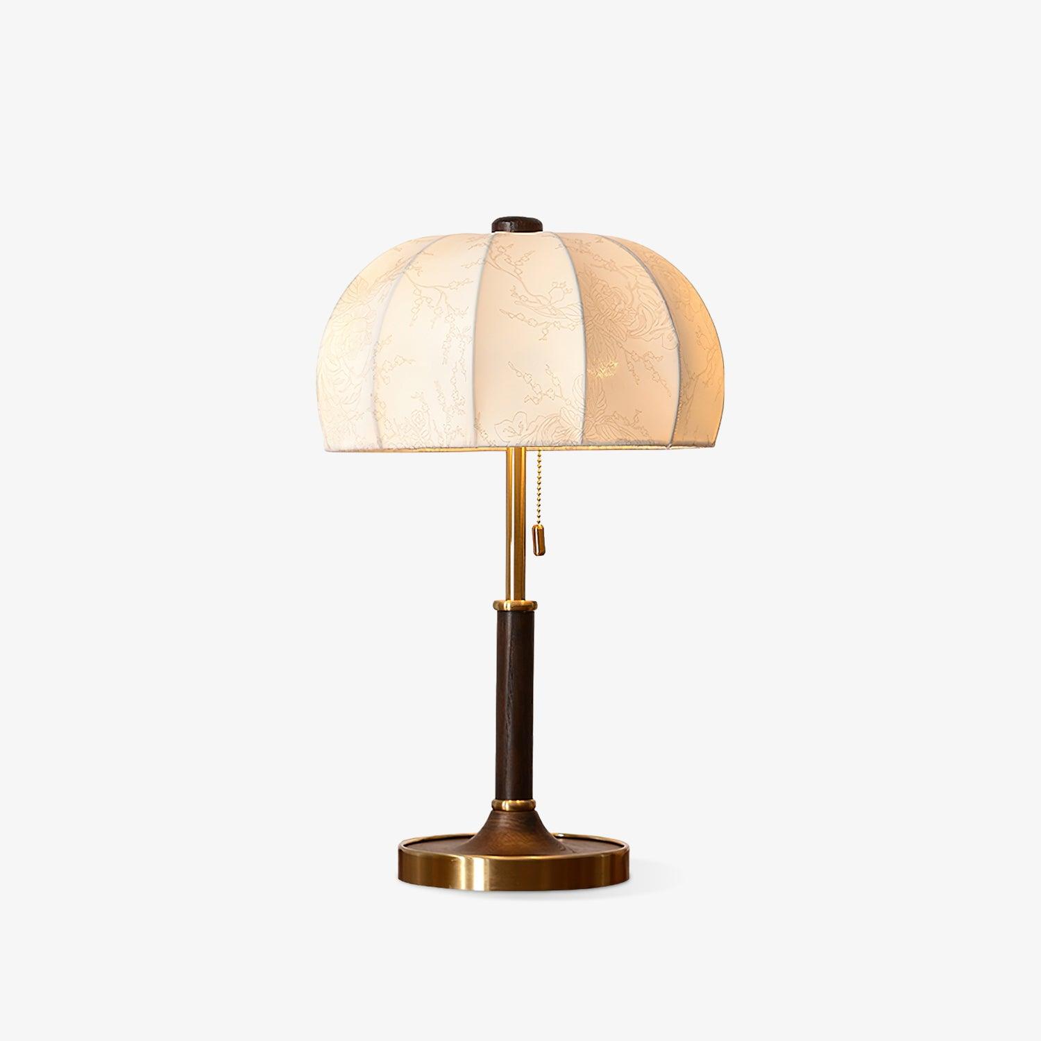 Nalemu Wood Fabric Retro Table Lamp