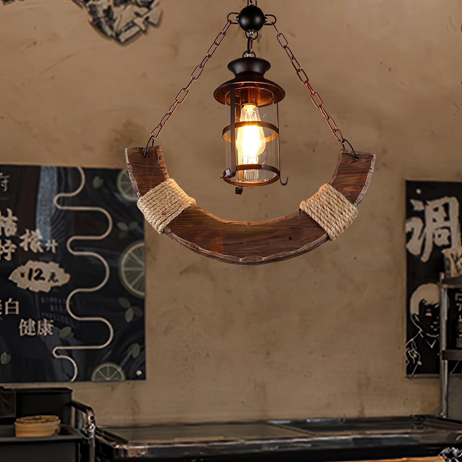Aurzorir Vintage Wood Chandelier