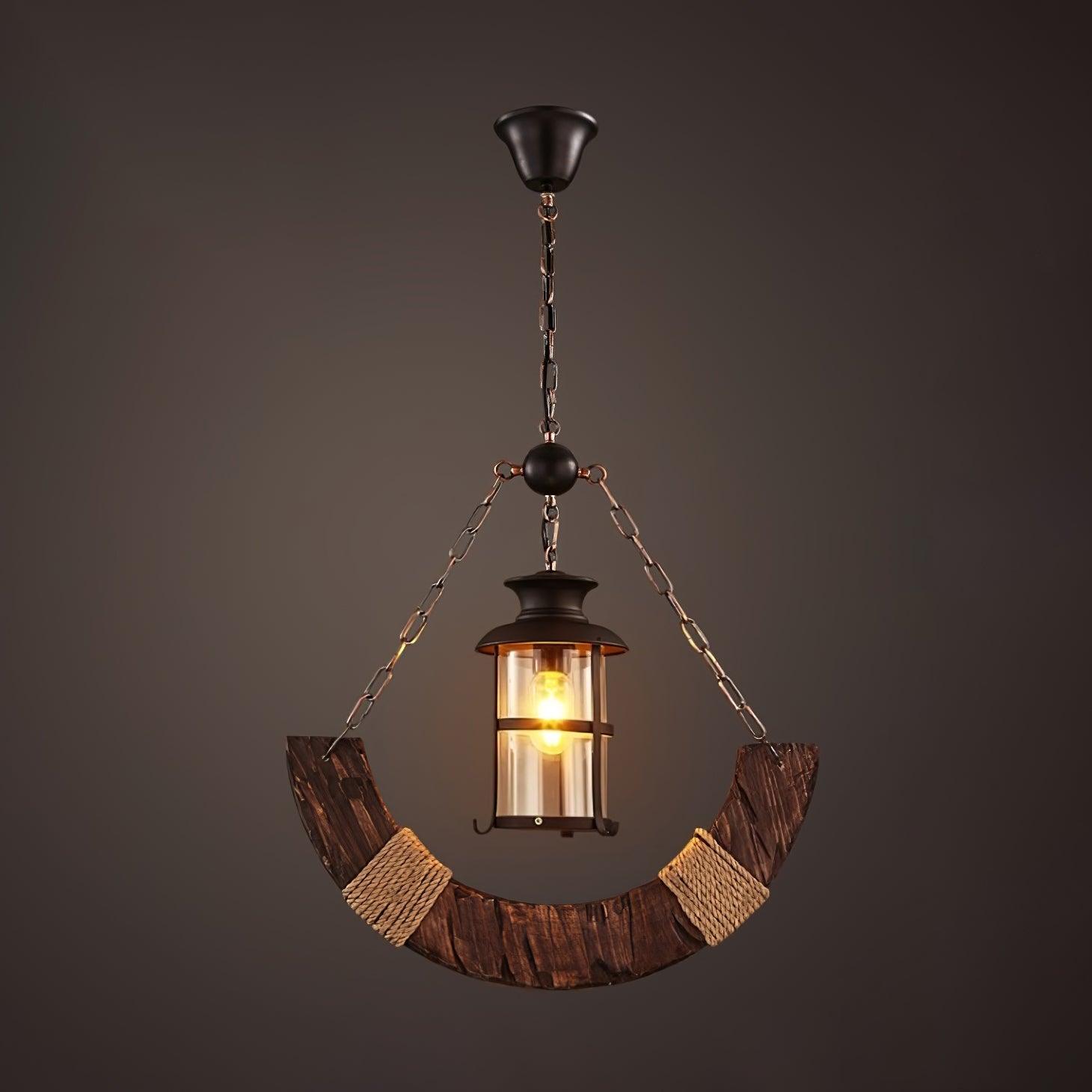 Aurzorir Vintage Wood Chandelier