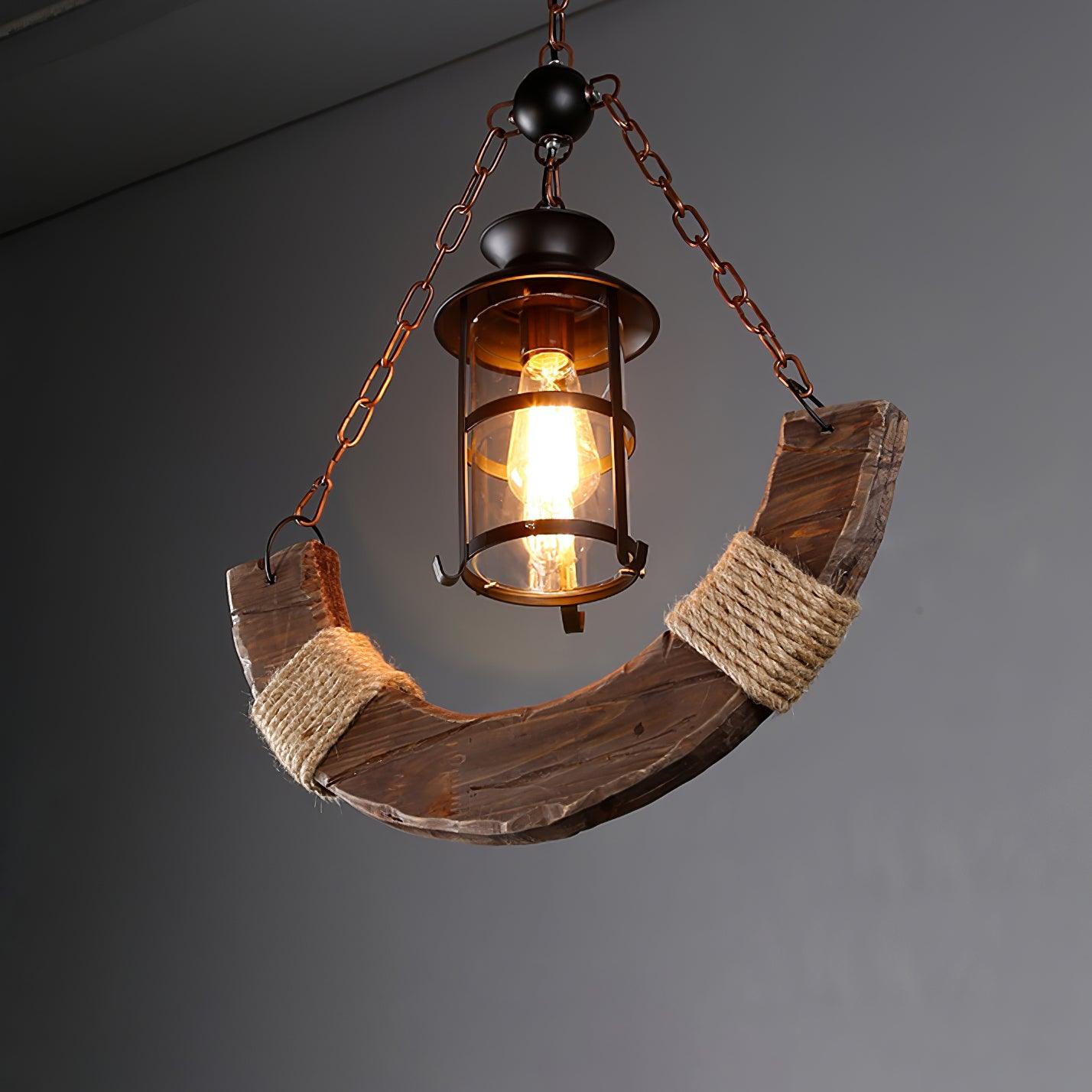 Aurzorir Vintage Wood Chandelier