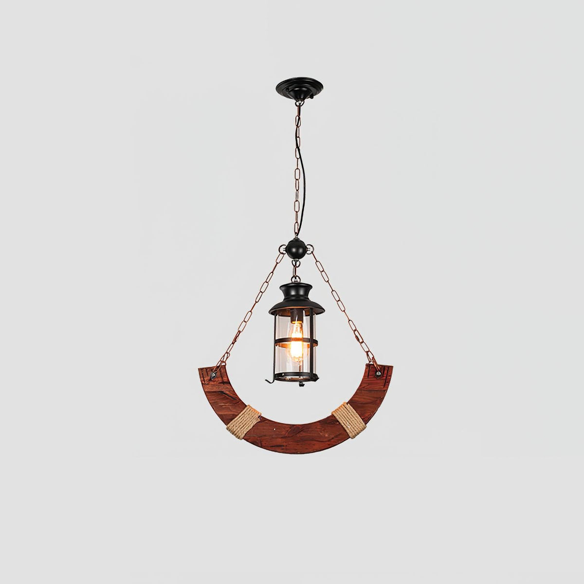Aurzorir Vintage Wood Chandelier