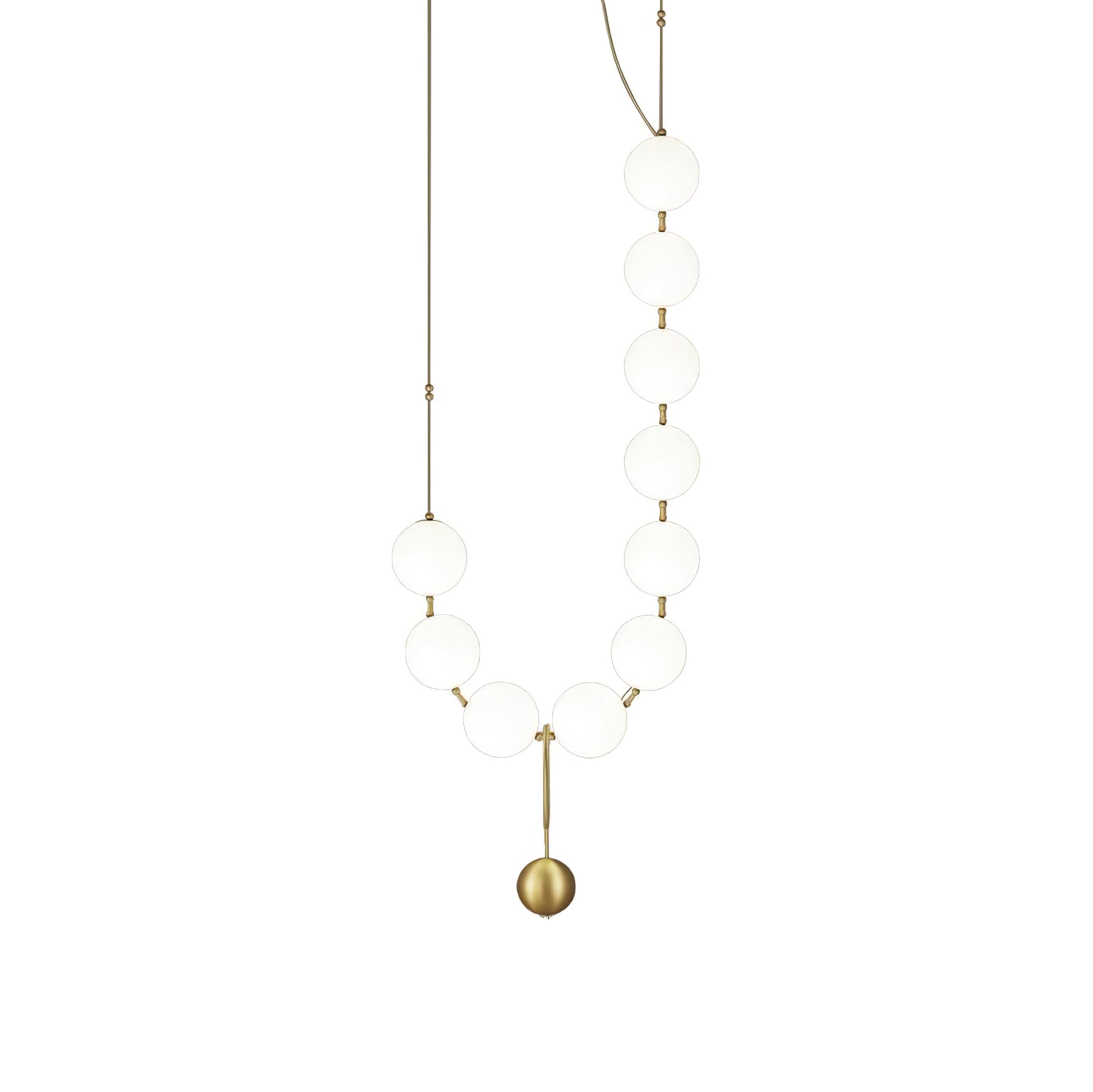 Lustra Pendant Lamp Necklace Glass - Neutral Decor