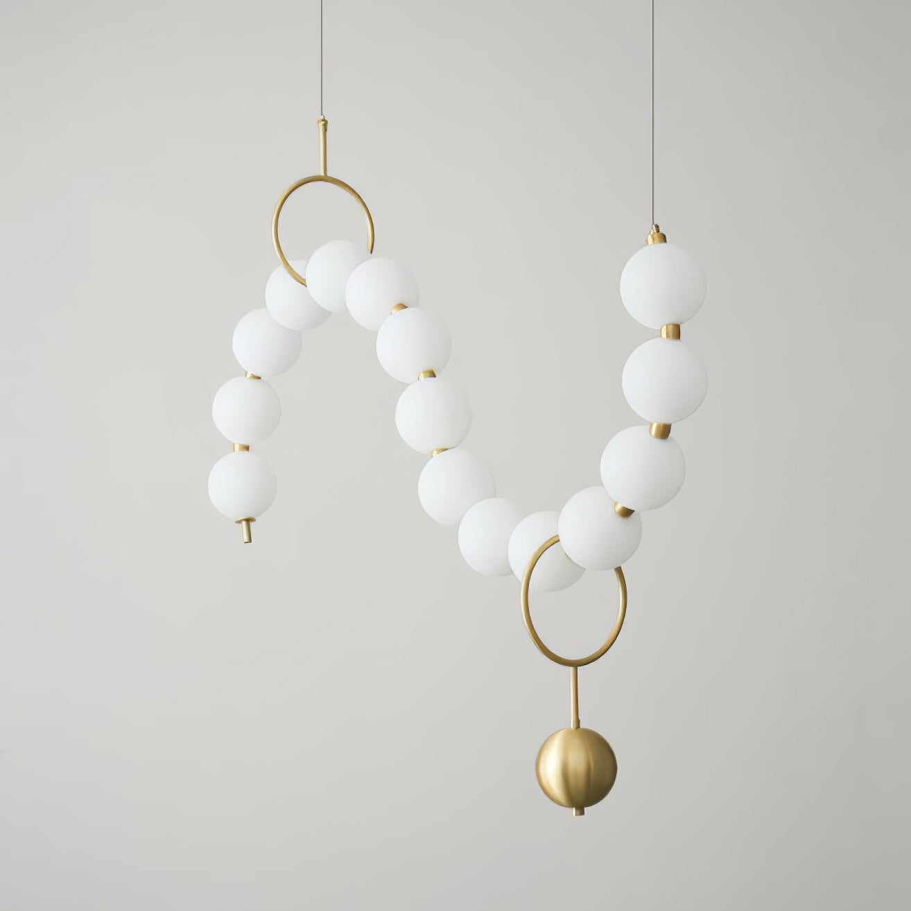 Lustra Pendant Lamp Necklace Glass - Neutral Decor