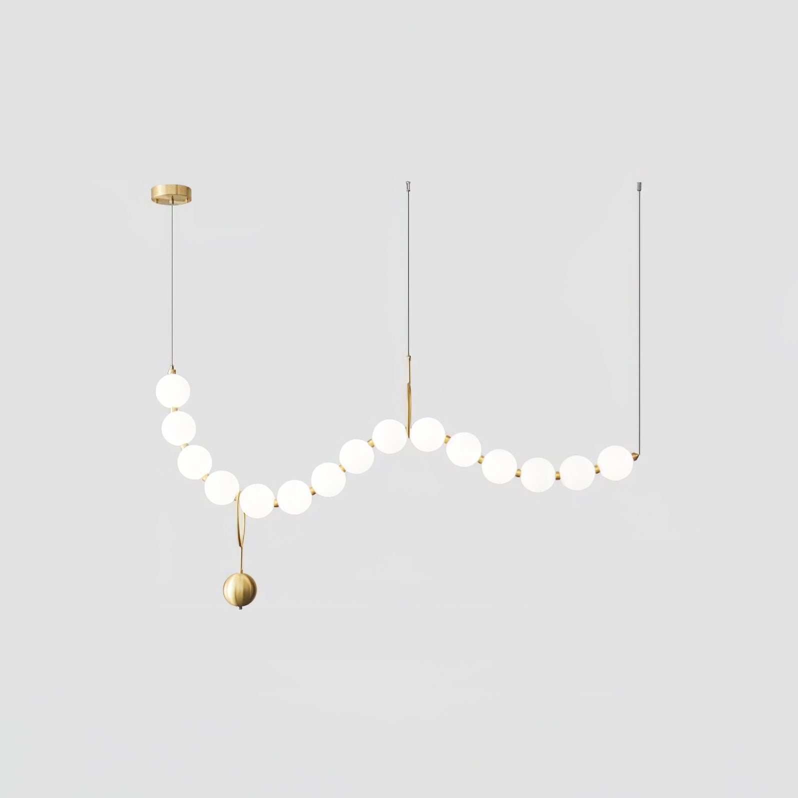 Lustra Pendant Lamp Necklace Glass - Neutral Decor
