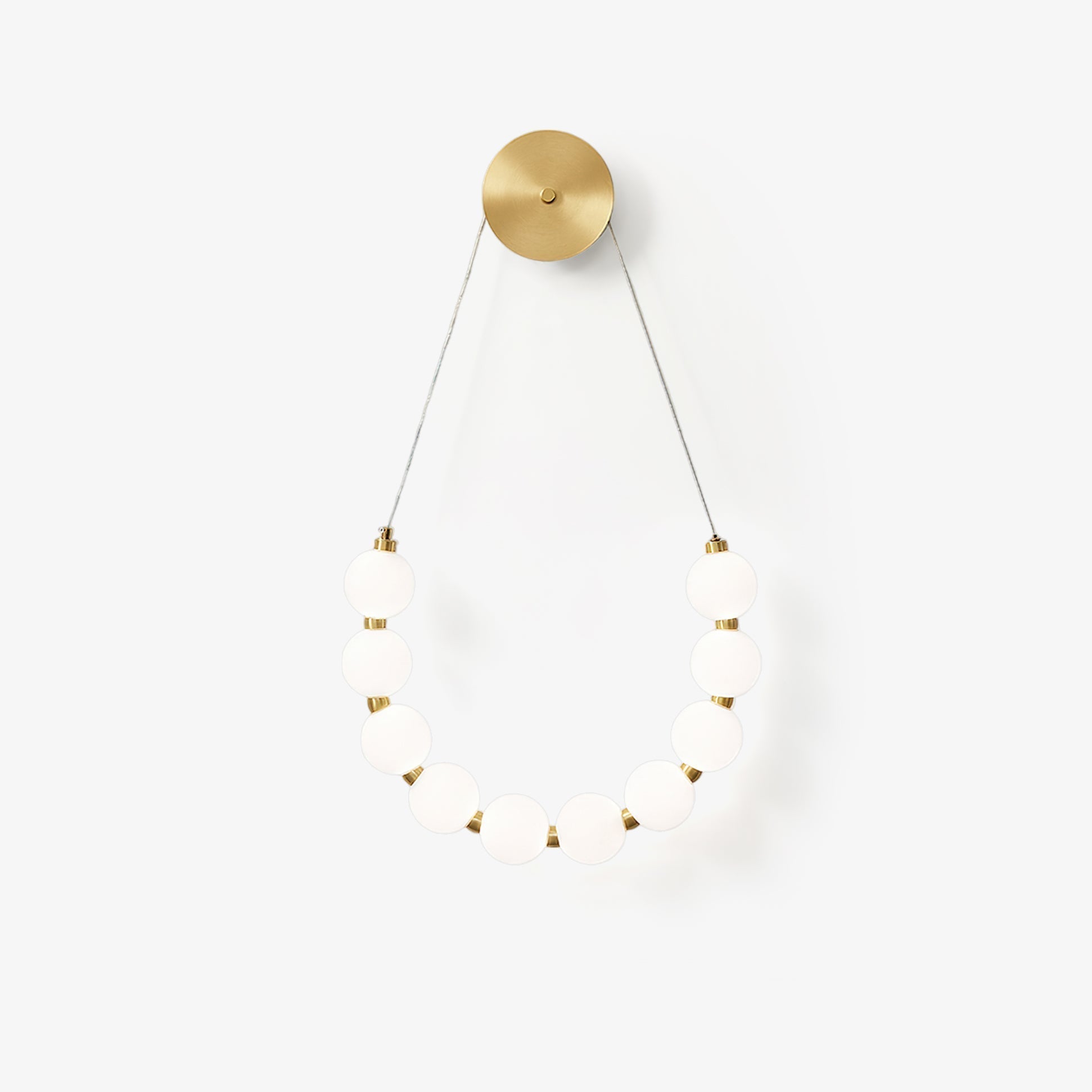 Ilirel Art Necklace Loop Brass Wall Lamp