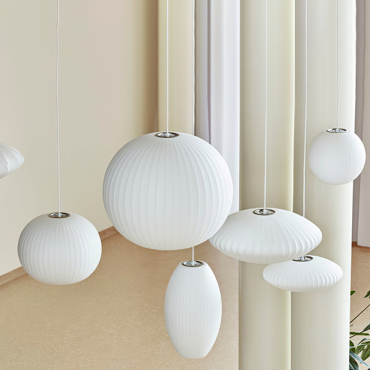 Nebula Bubble Mulberry Silk Pendant Lamp - Neutral Decor