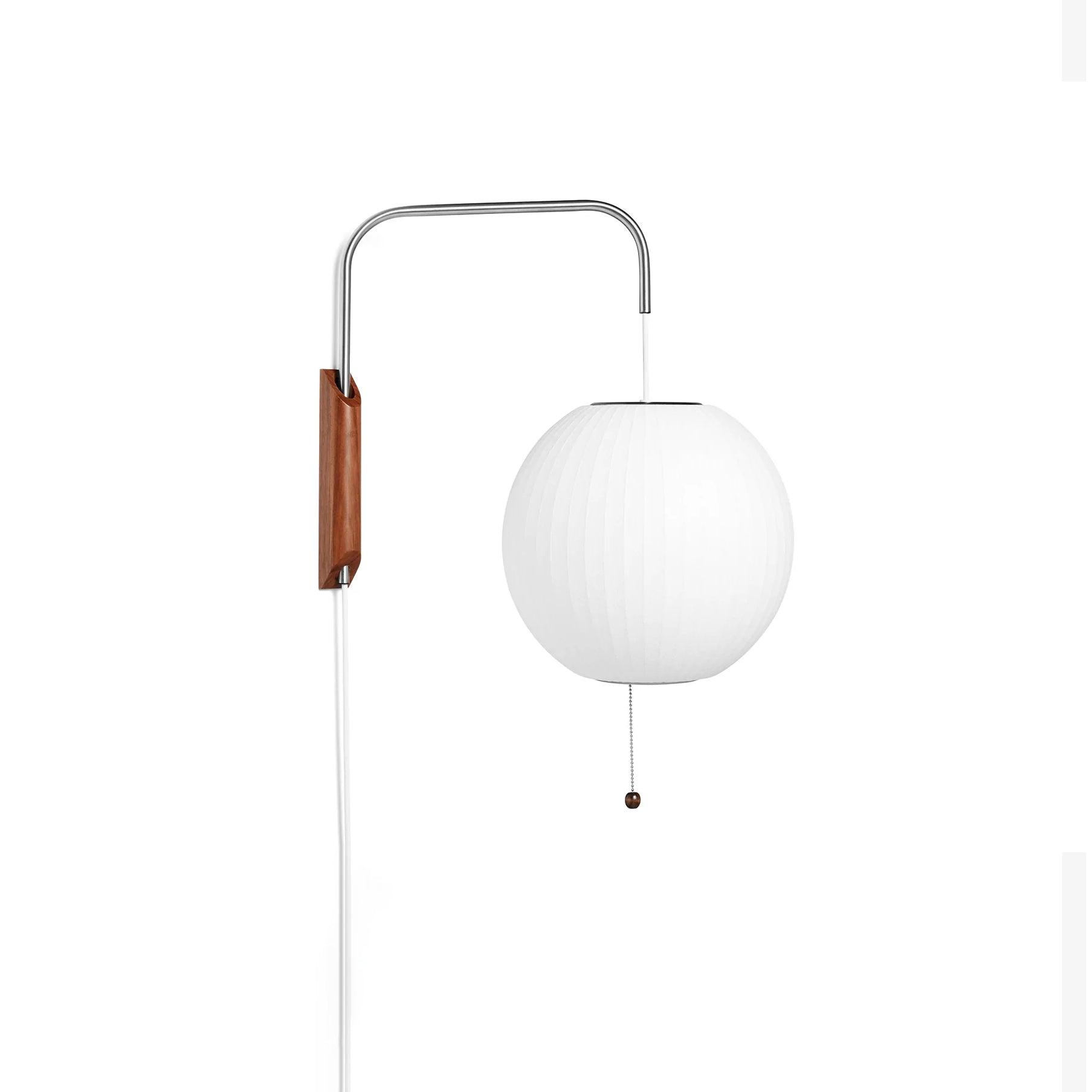 Lustra Wall Sconce Walnut Ball - Neutral Decor