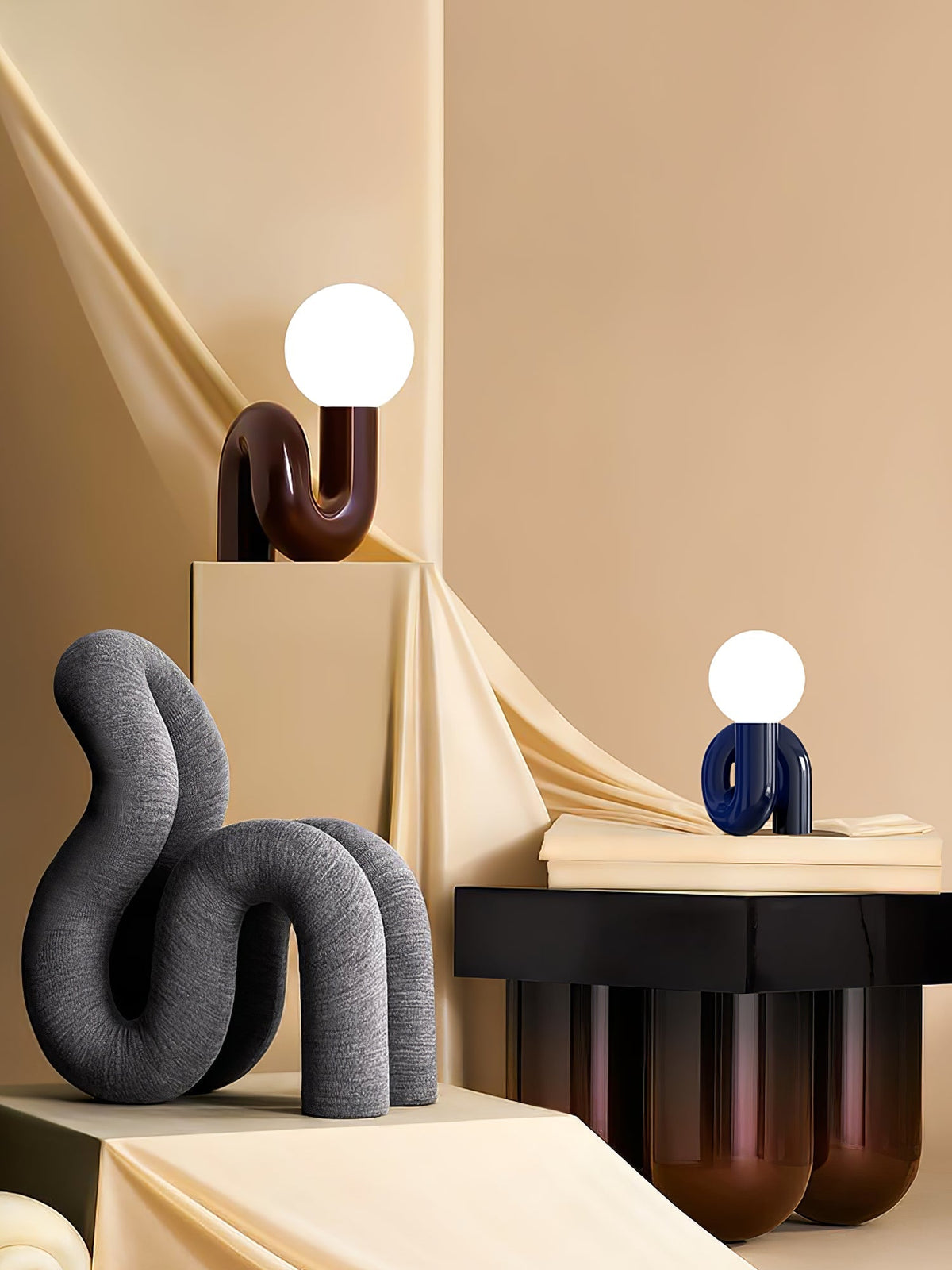 Soreeon Lamp Playful N Shape All White