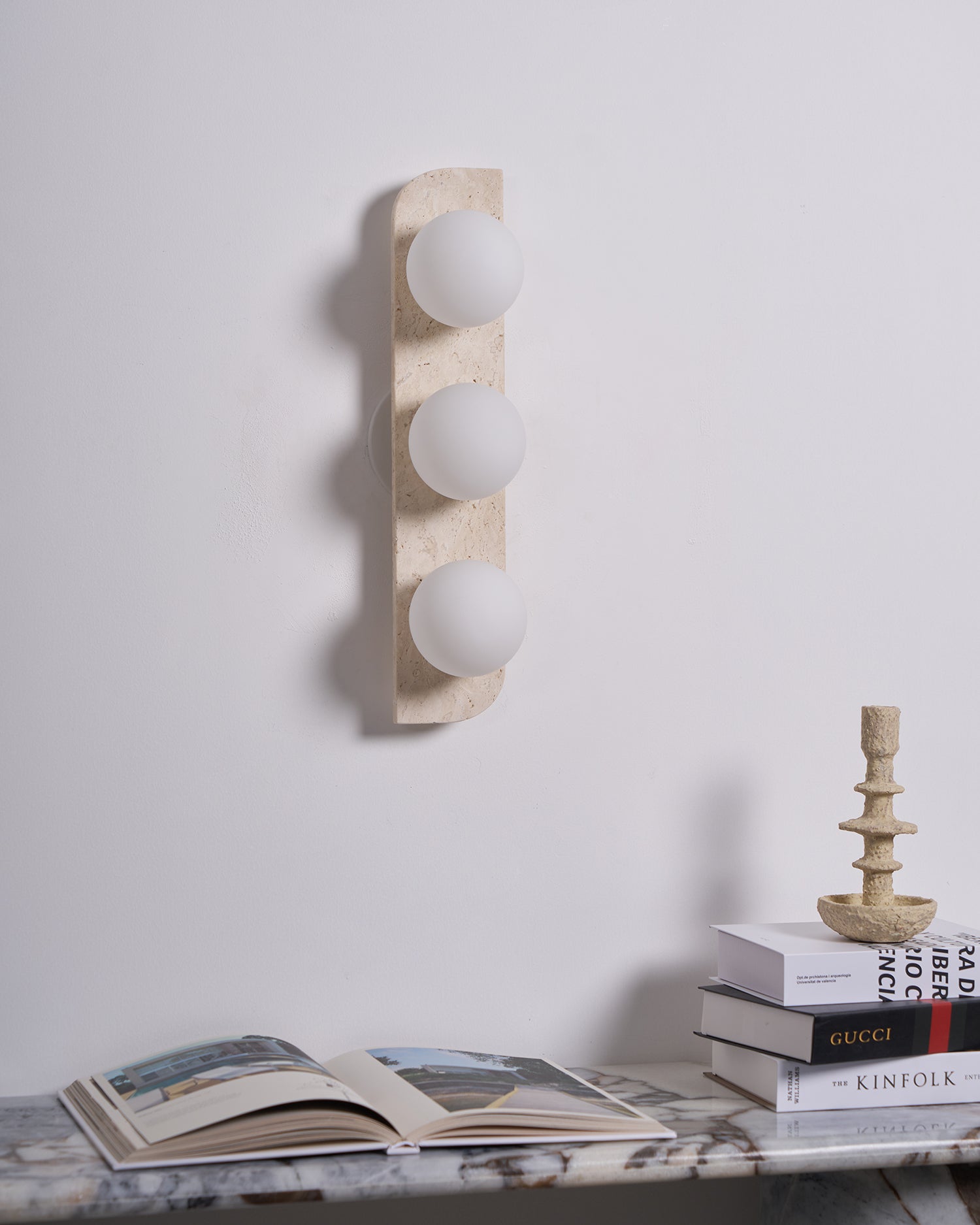 Taviniella Minimalist Travertine Wall Light