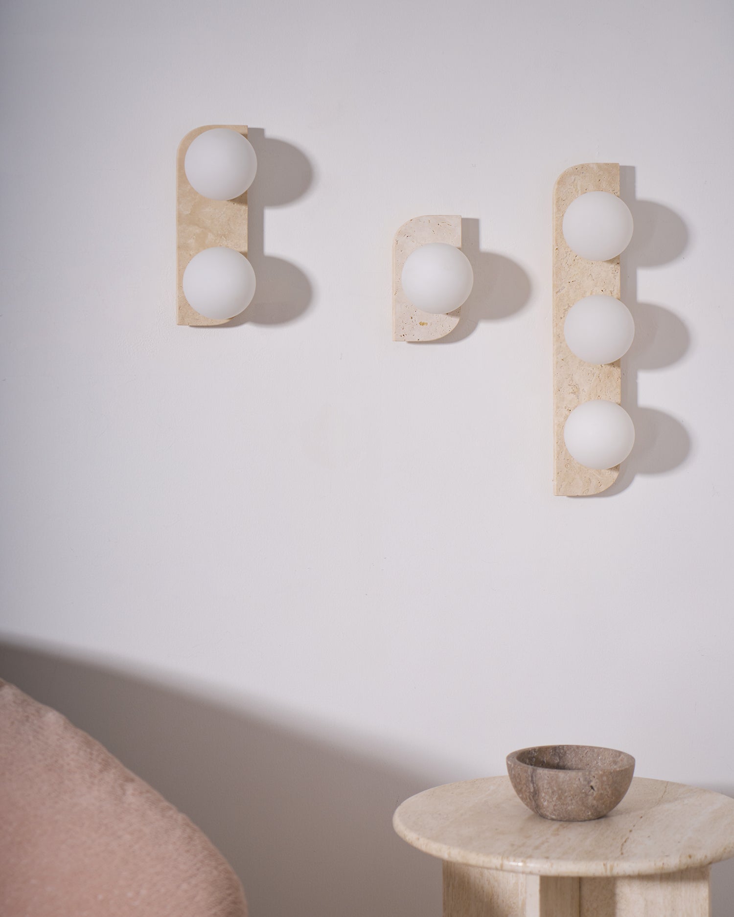 Taviniella Minimalist Travertine Wall Light