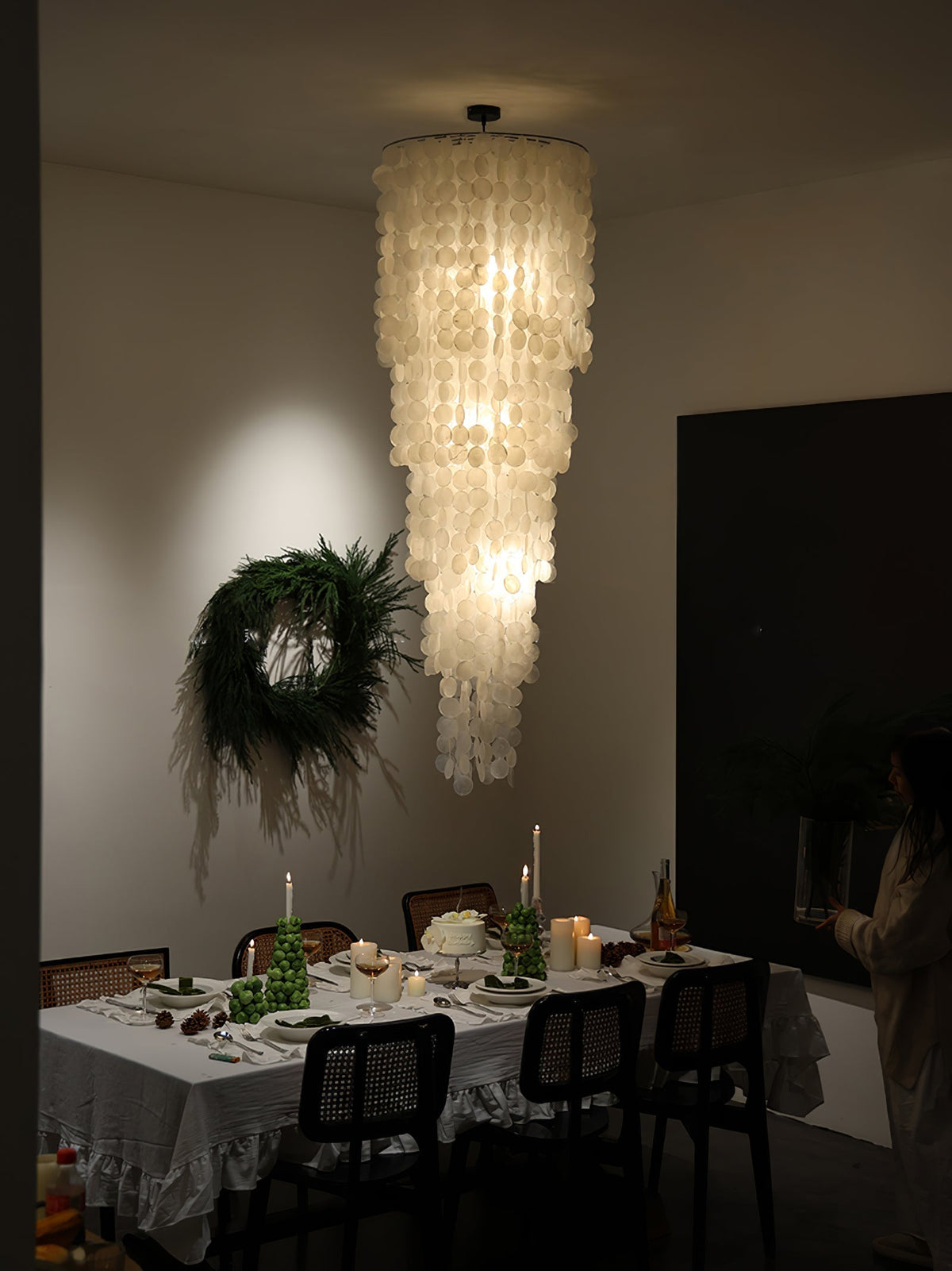 Eloryra Cascading Shell  Chandelier