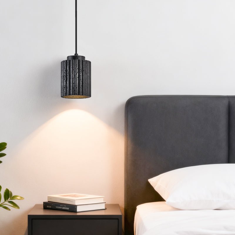 Hirb Ridge Black Travertine Pendant Light