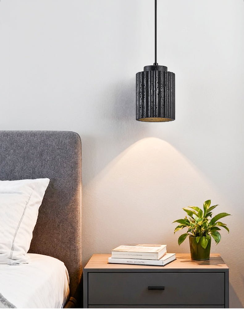 Hirb Ridge Black Travertine Pendant Light