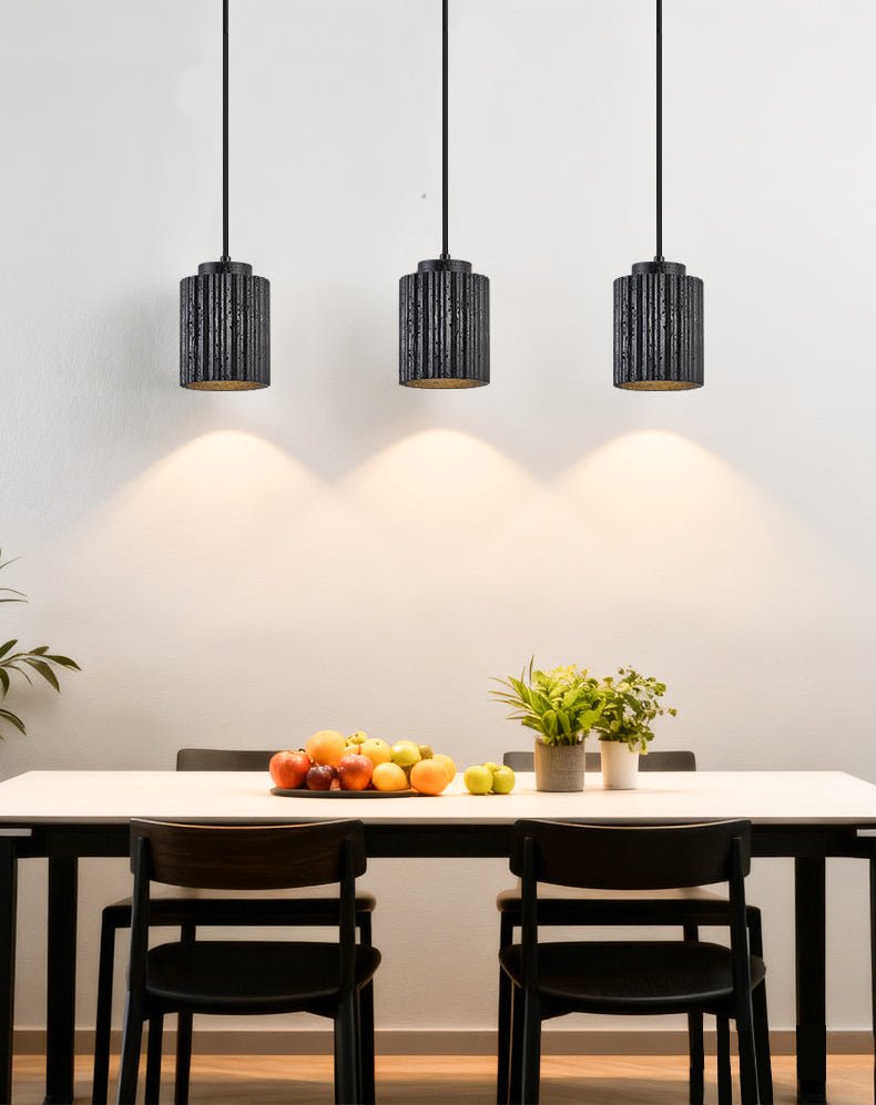Hirb Ridge Black Travertine Pendant Light