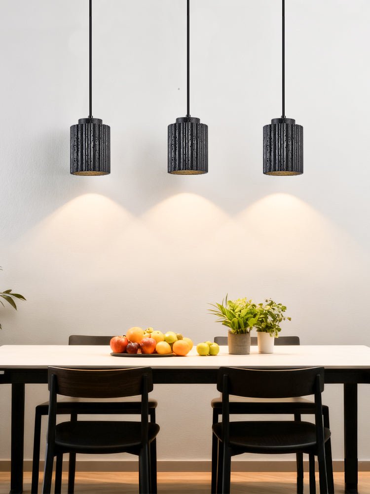 Hirb Ridge Black Travertine Pendant Light