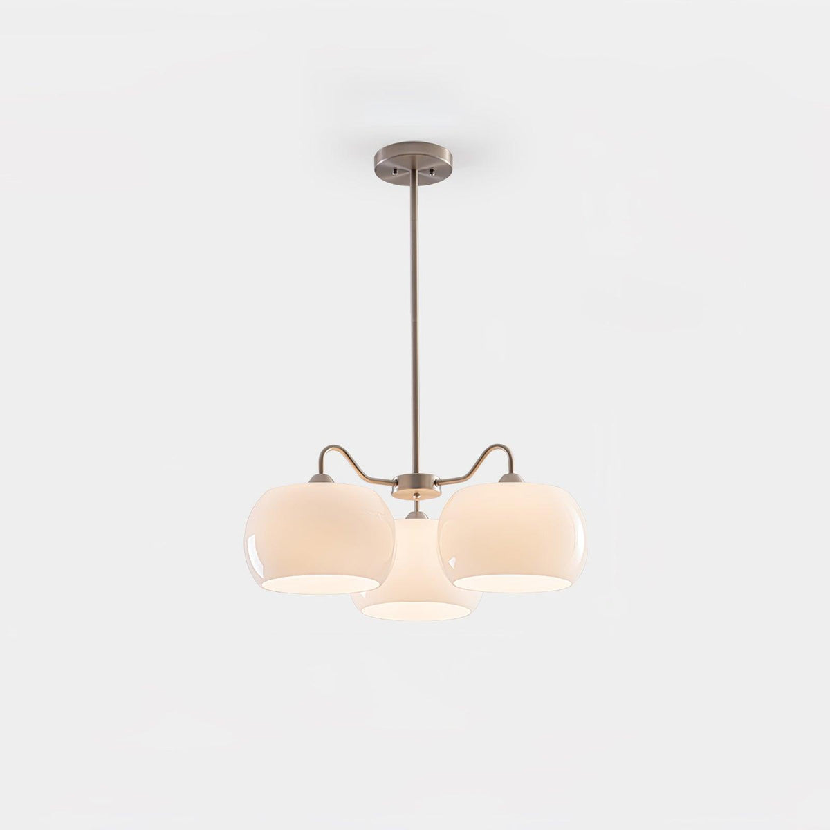 Kade Chandelier White Glass Persimmon Shape