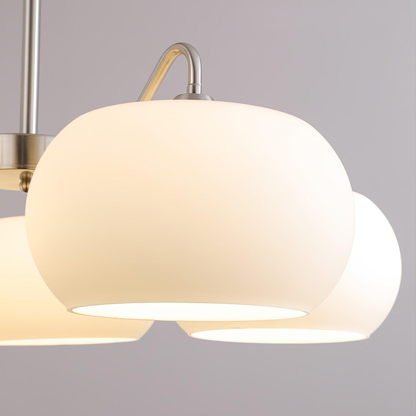 Kade Chandelier White Glass Persimmon Shape