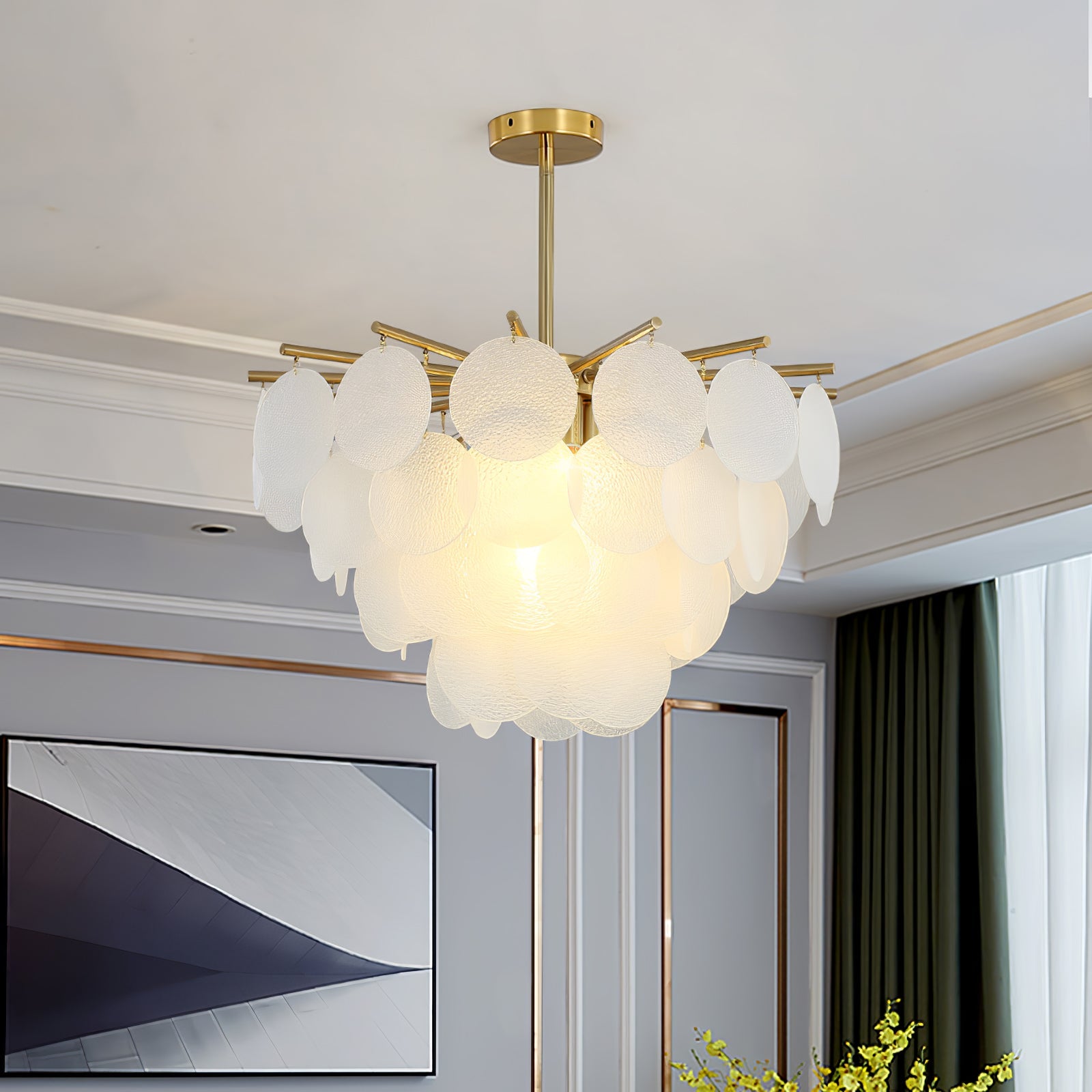 Zorven Chandelier Nimbus Glass Droplets