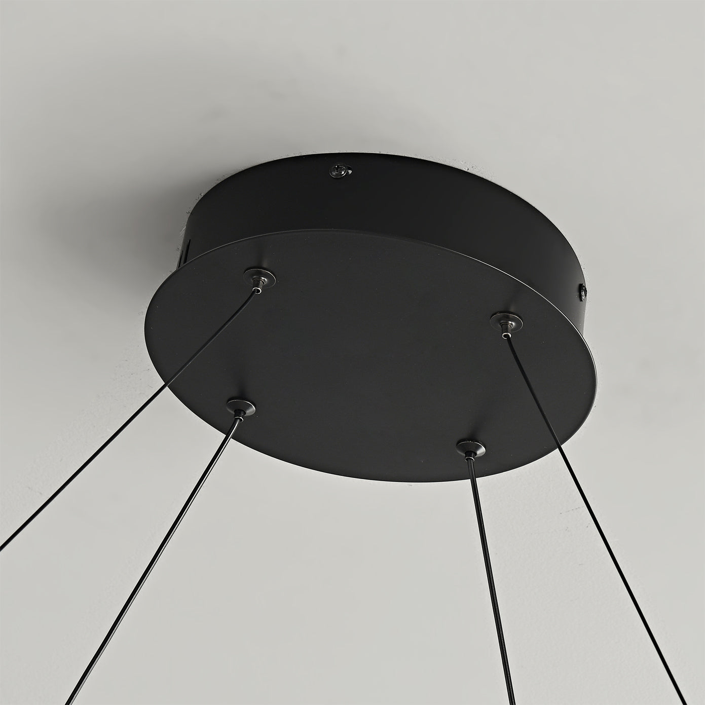 Niseko Chandelier Double Ring Design With LED Glow - Neutral Decor