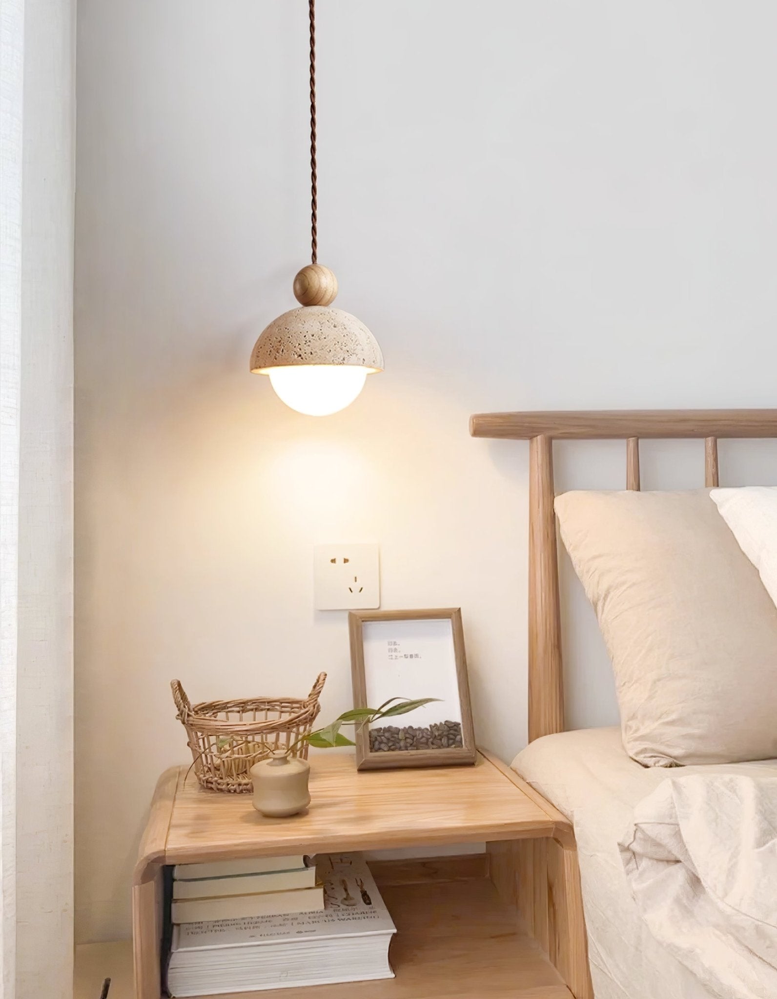 Bexn Travertine Pendant Light