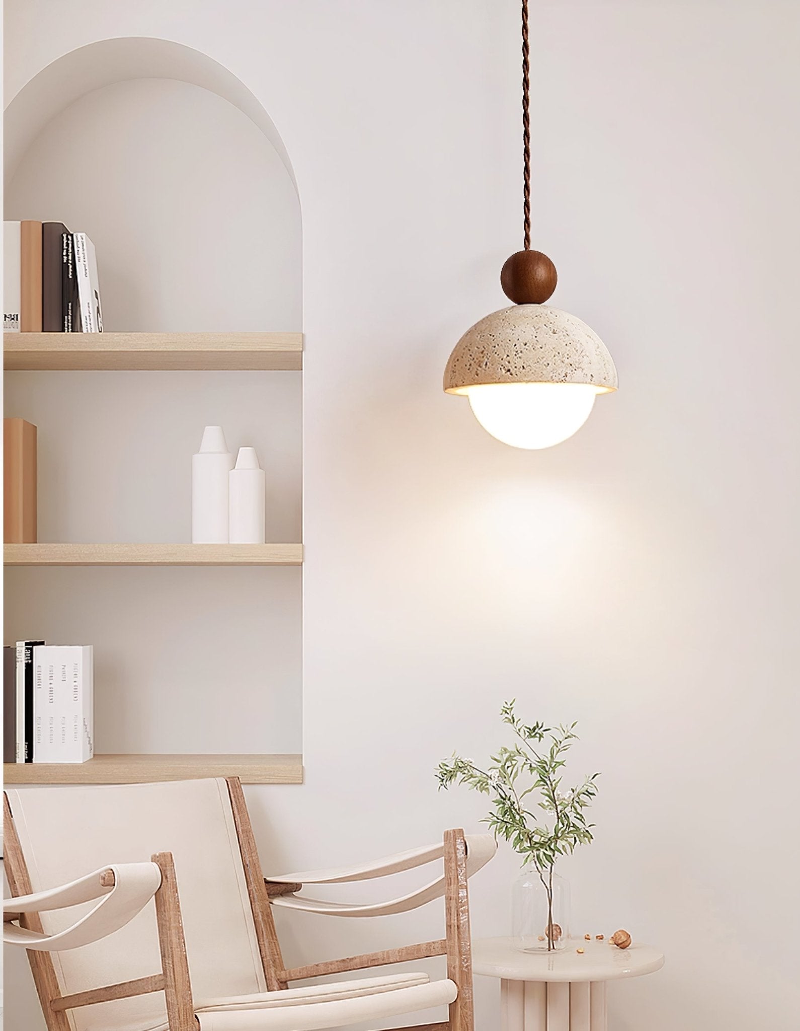 Bexn Travertine Pendant Light