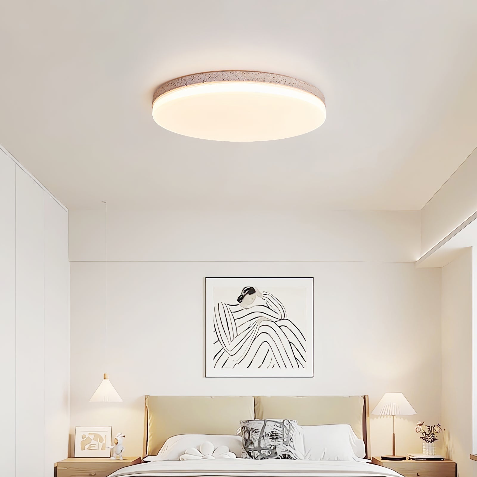 Sloane Travertine Ceiling Light