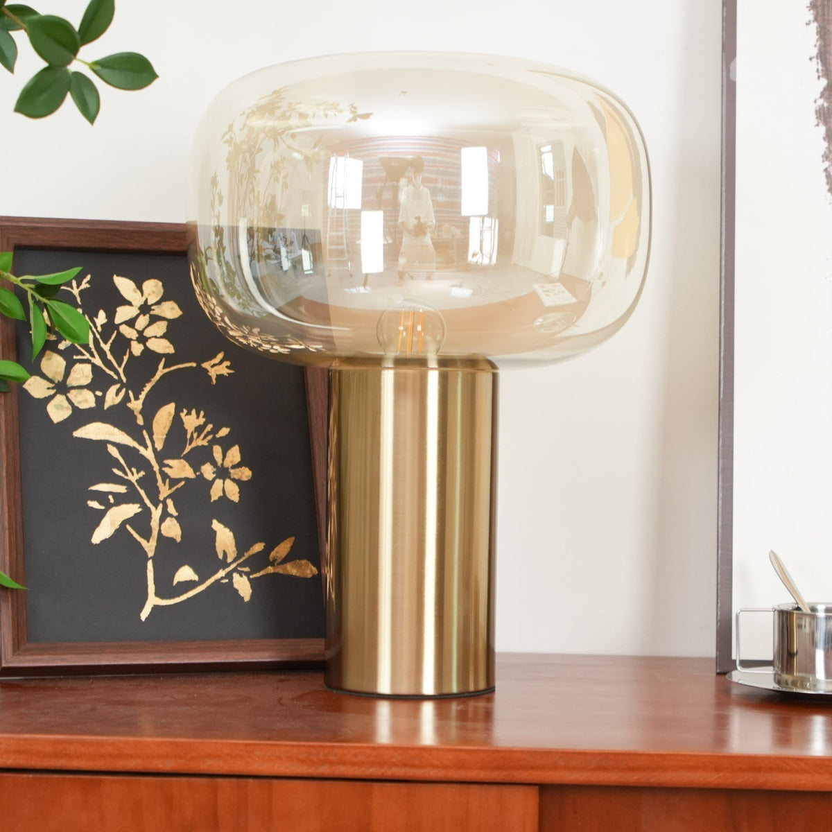Teloz Glass Industrial Table Lamp