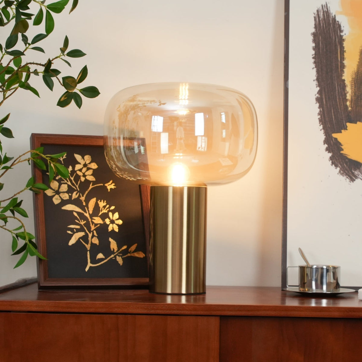 Teloz Glass Industrial Table Lamp