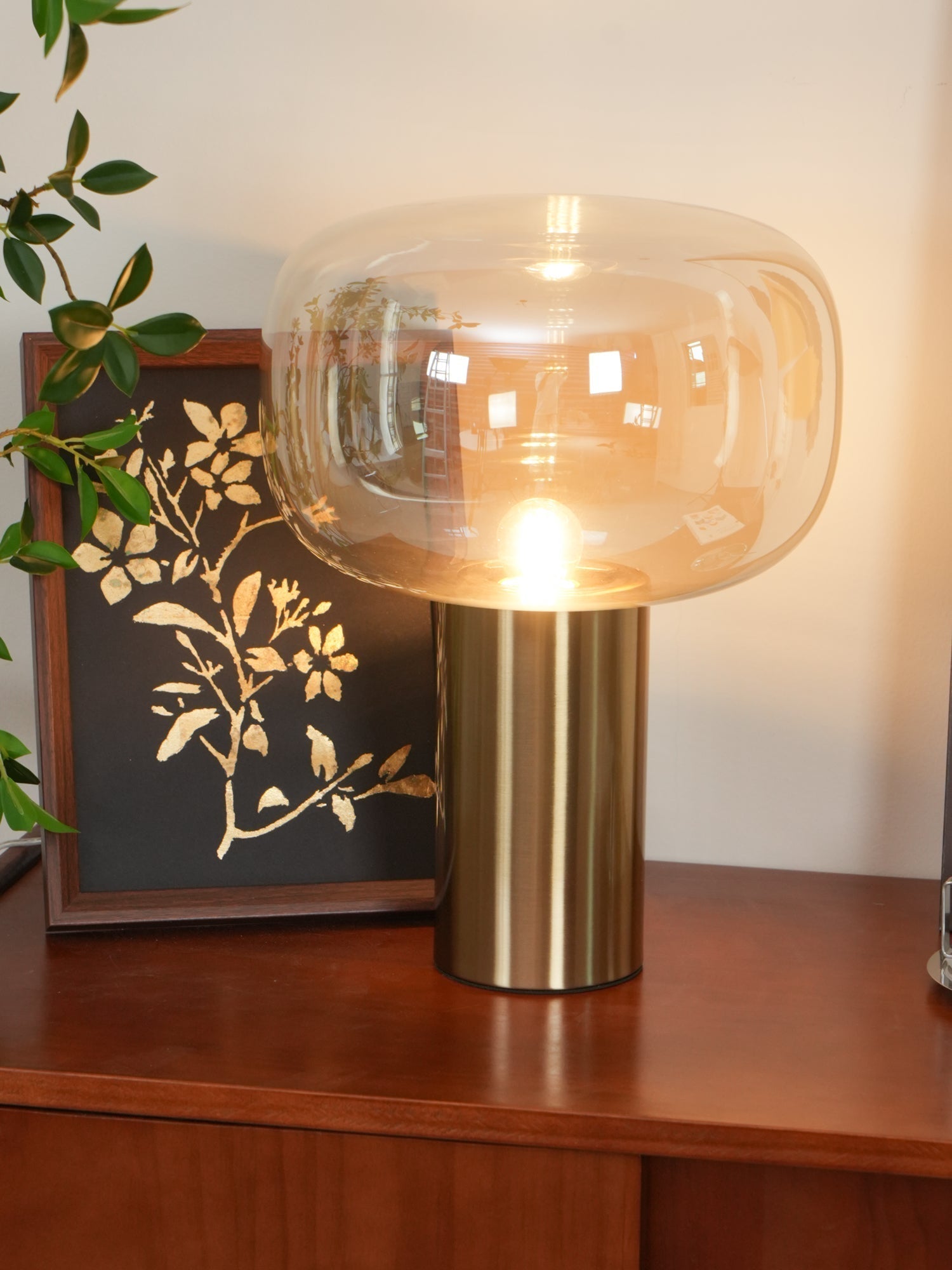 Teloz Glass Industrial Table Lamp
