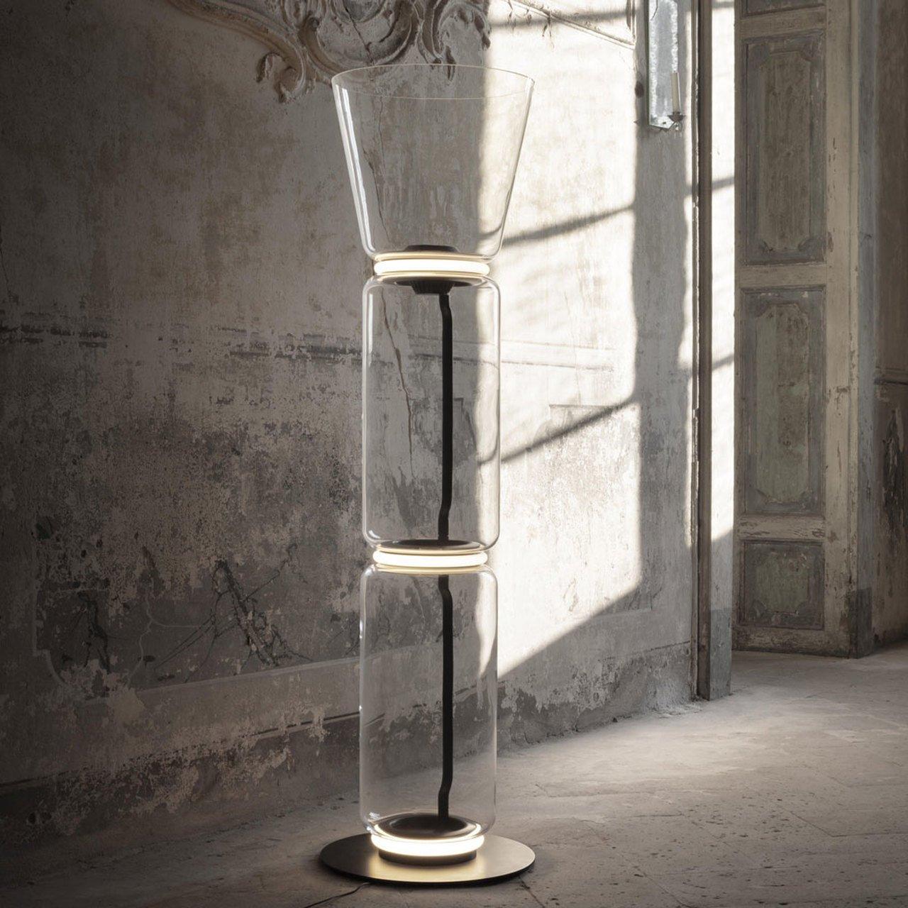 Lustra Floor Lamp Bamboo Glass - Neutral Decor