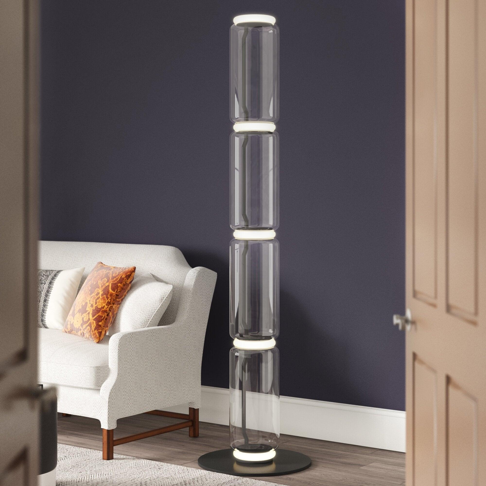 Lustra Floor Lamp Bamboo Glass - Neutral Decor