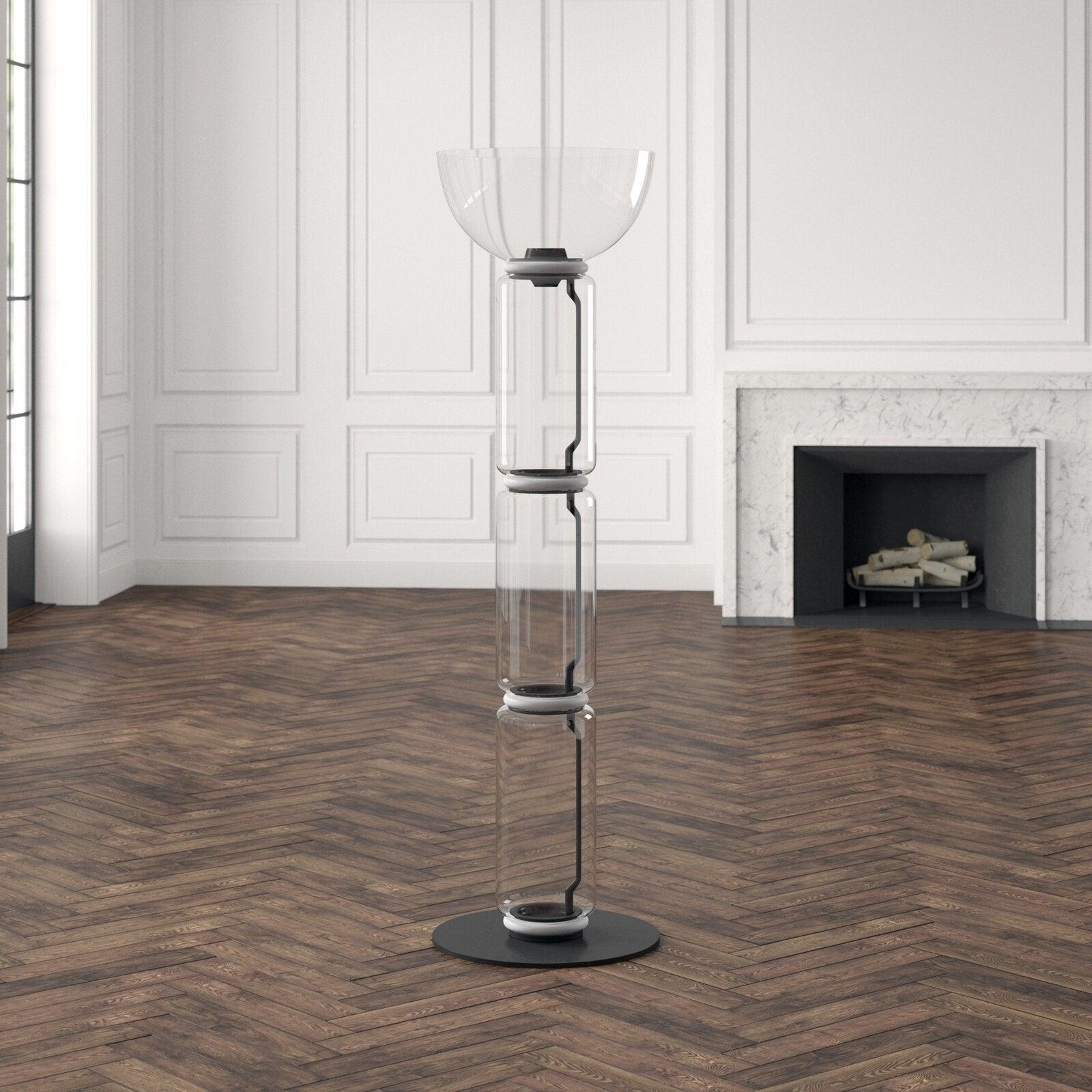 Lustra Floor Lamp Bamboo Glass - Neutral Decor