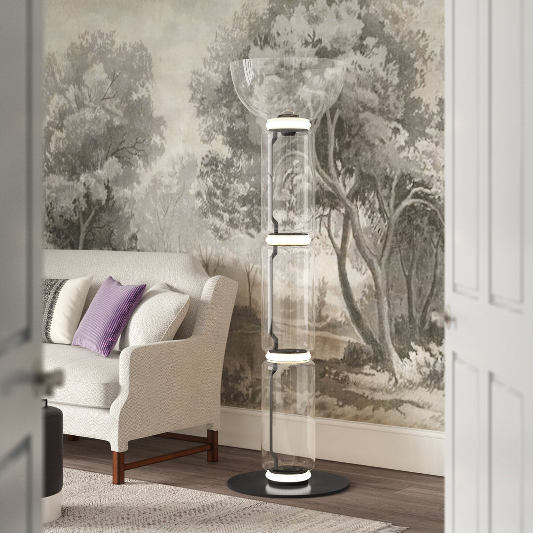 Lustra Floor Lamp Bamboo Glass - Neutral Decor