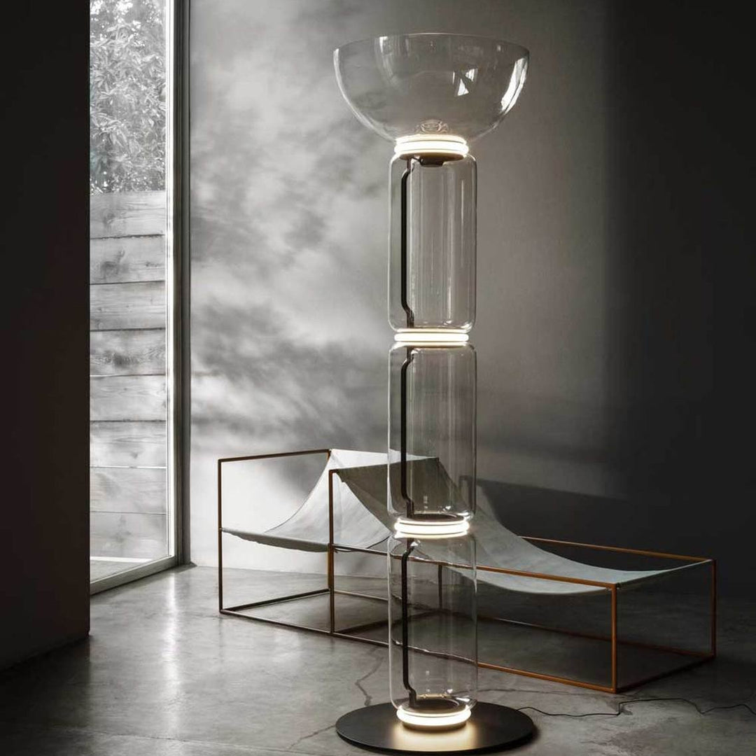 Lustra Floor Lamp Bamboo Glass - Neutral Decor