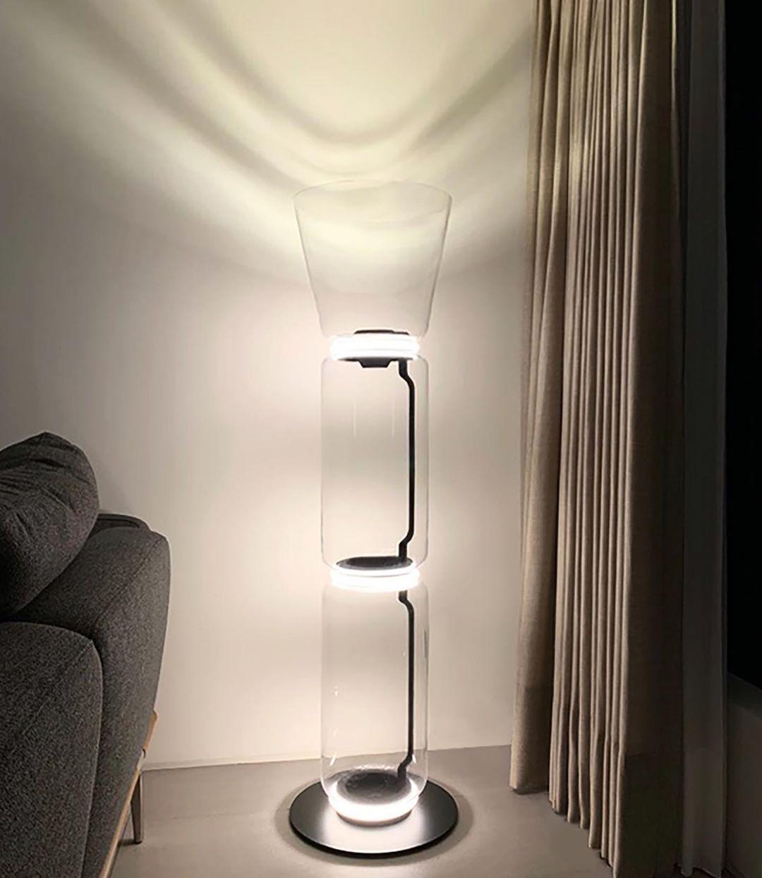 Lustra Floor Lamp Bamboo Glass - Neutral Decor