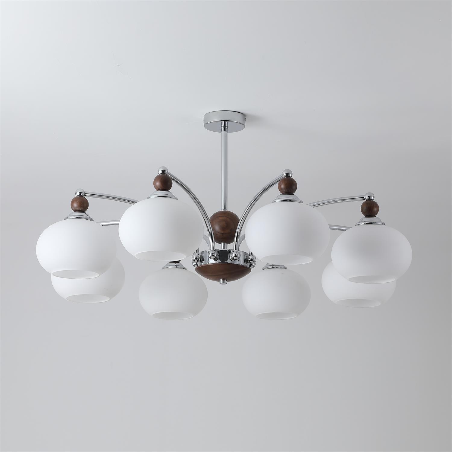 Molvin Chandelier Globe Arm Contemporary