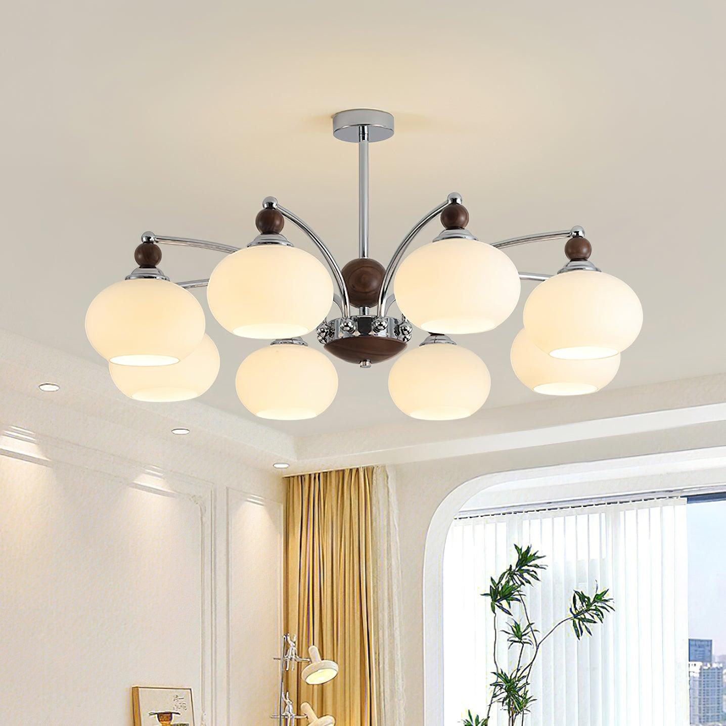 Molvin Chandelier Globe Arm Contemporary