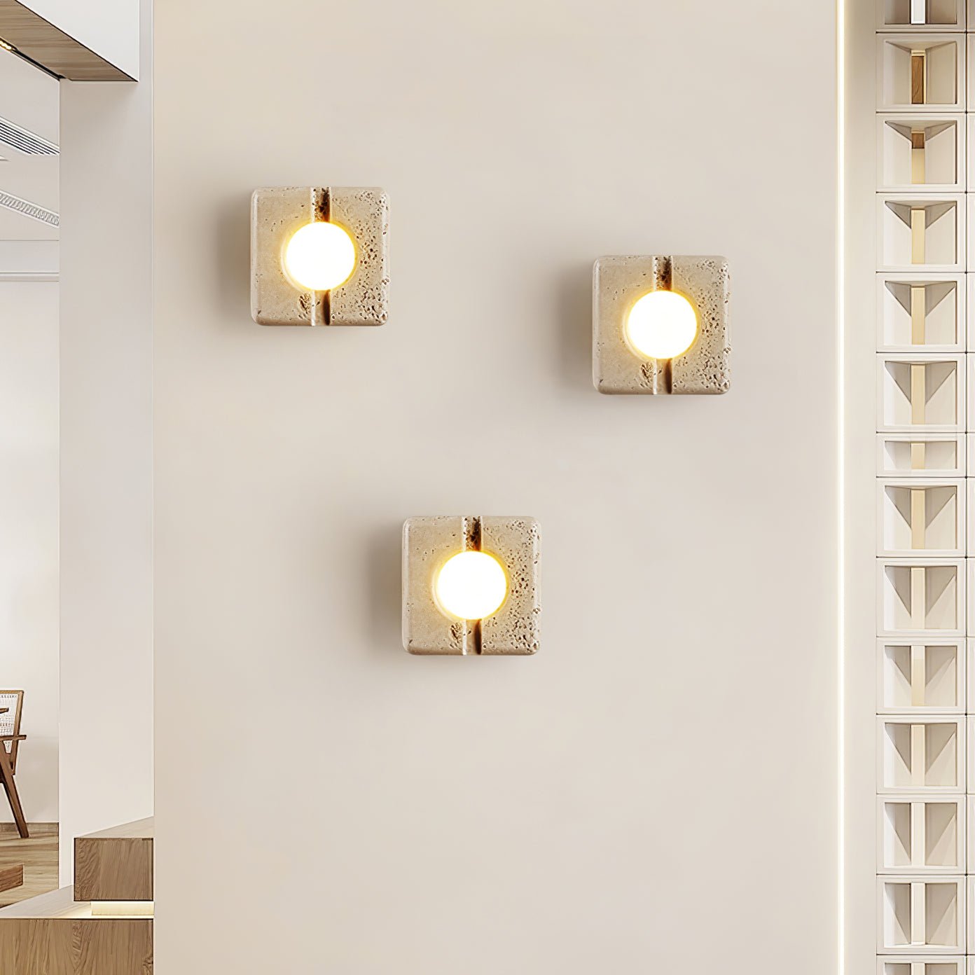 Valaora Travertine Wall Light