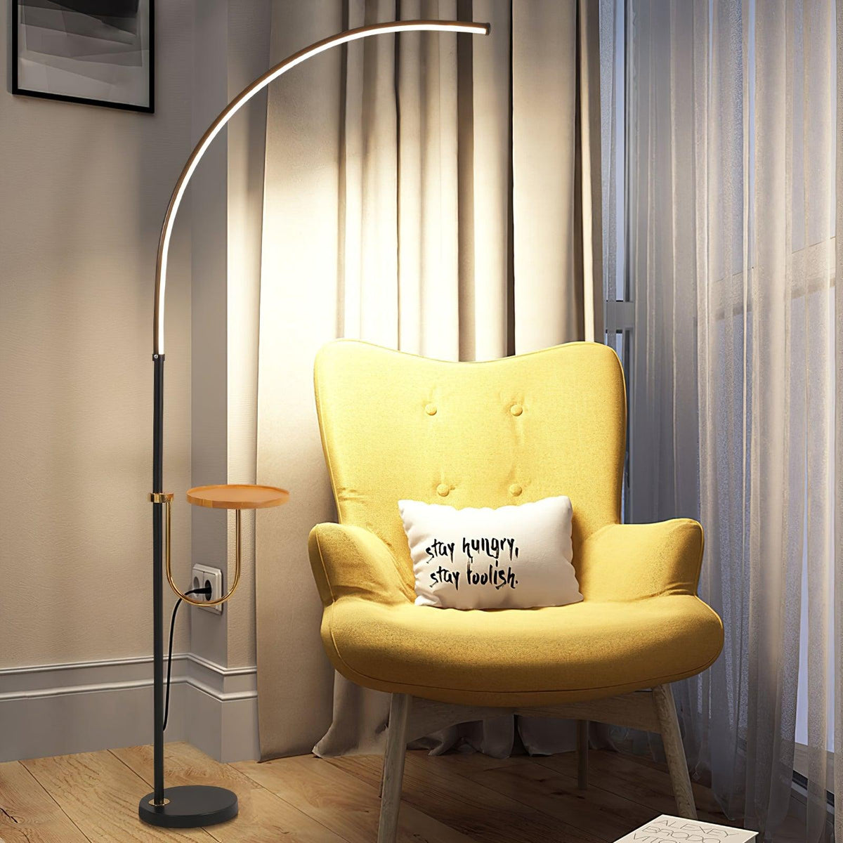 Tild Wood Silicone Floor Lamp