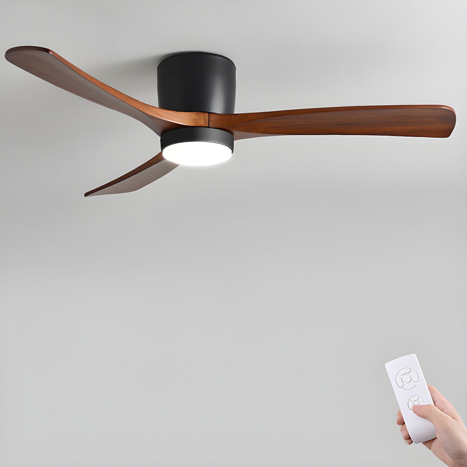 Elena Modern Wood Ceiling Fan Light