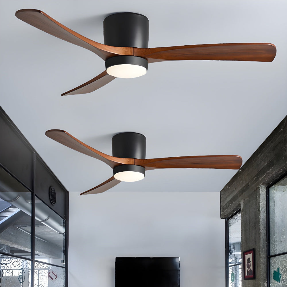 Elena Modern Wood Ceiling Fan Light