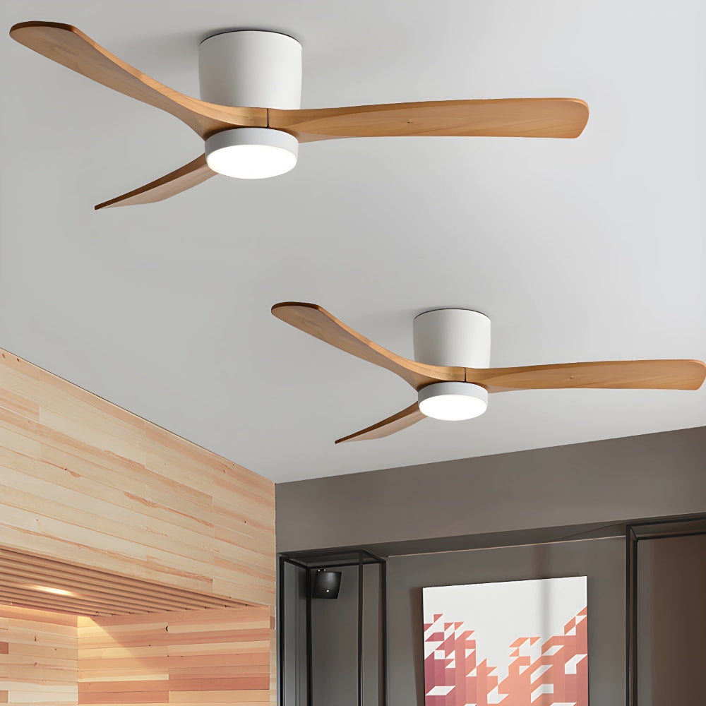 Elena Modern Wood Ceiling Fan Light