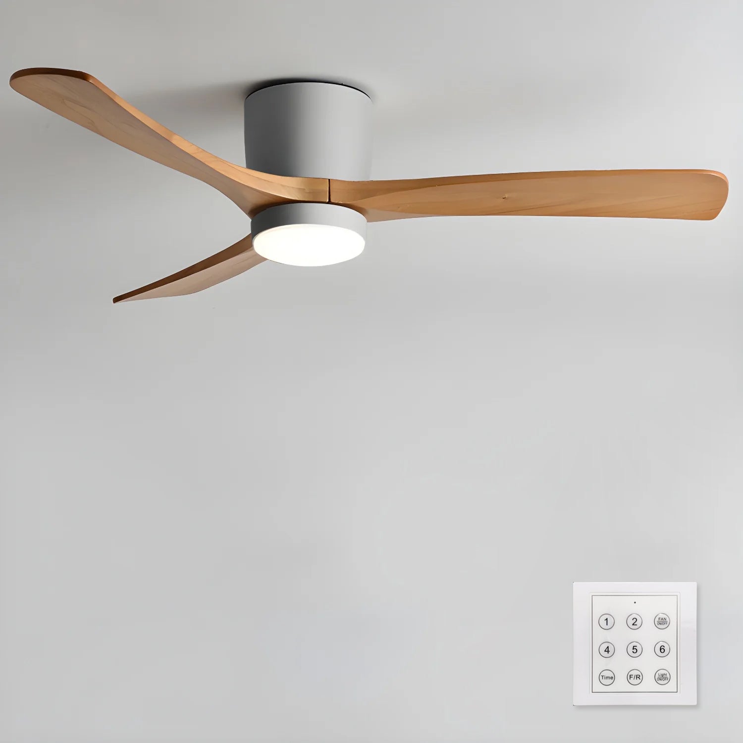 Elena Modern Wood Ceiling Fan Light